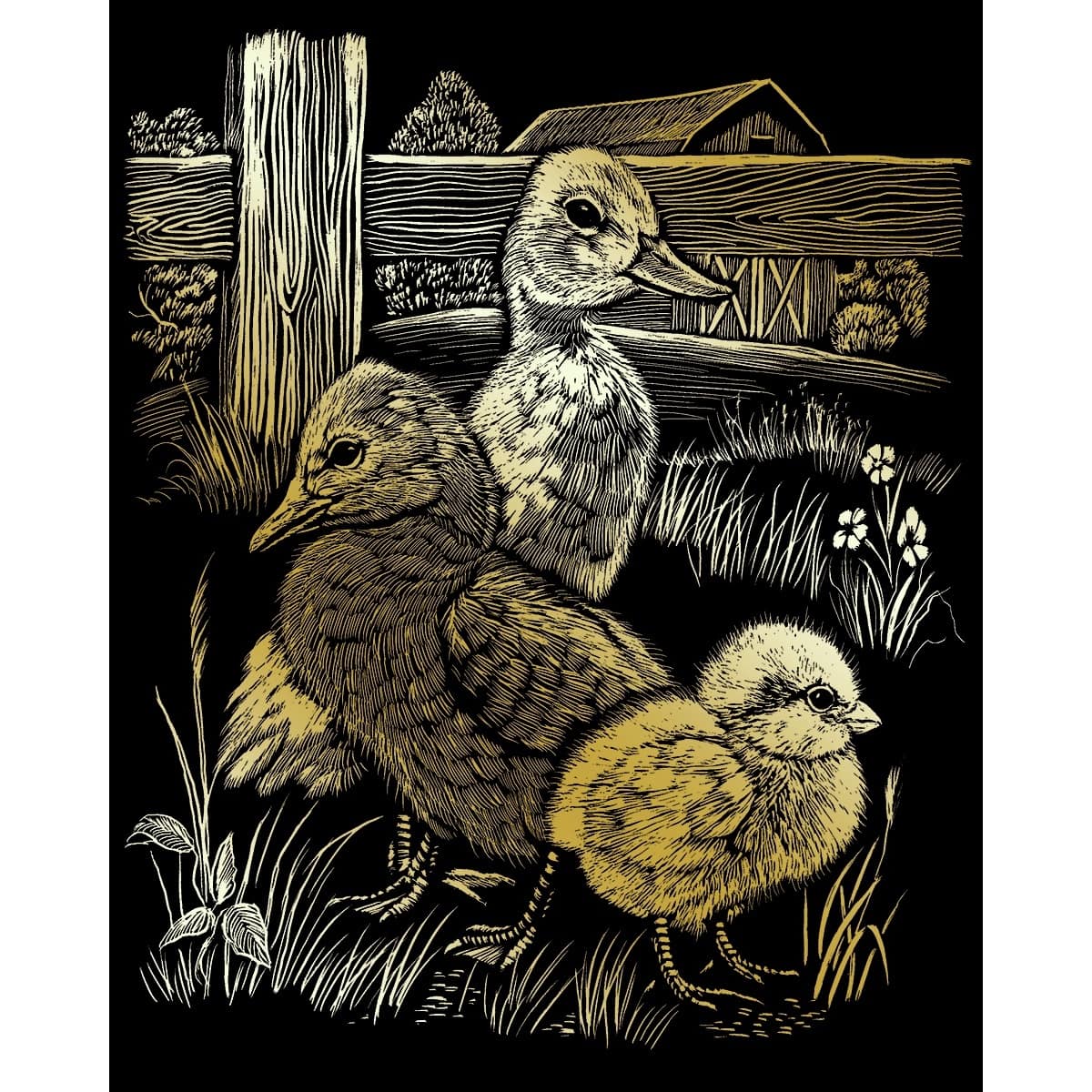 Royal &#x26; Langnickel&#xAE; Engraving Art&#x2122; Hatchlings Gold Foil Kit