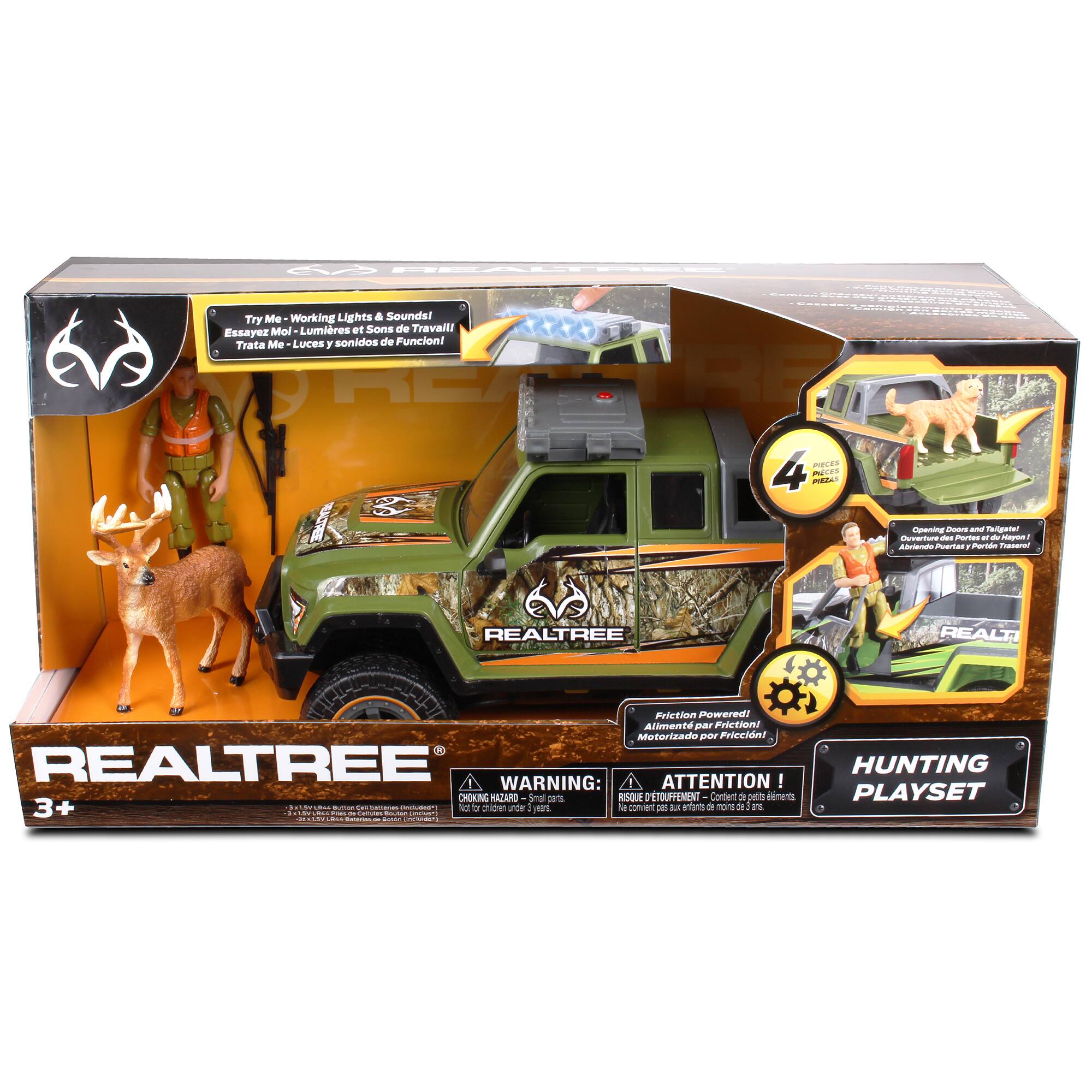 NKOK RealTree® 1:18 Scale 4 Piece Buck Hunting Playset