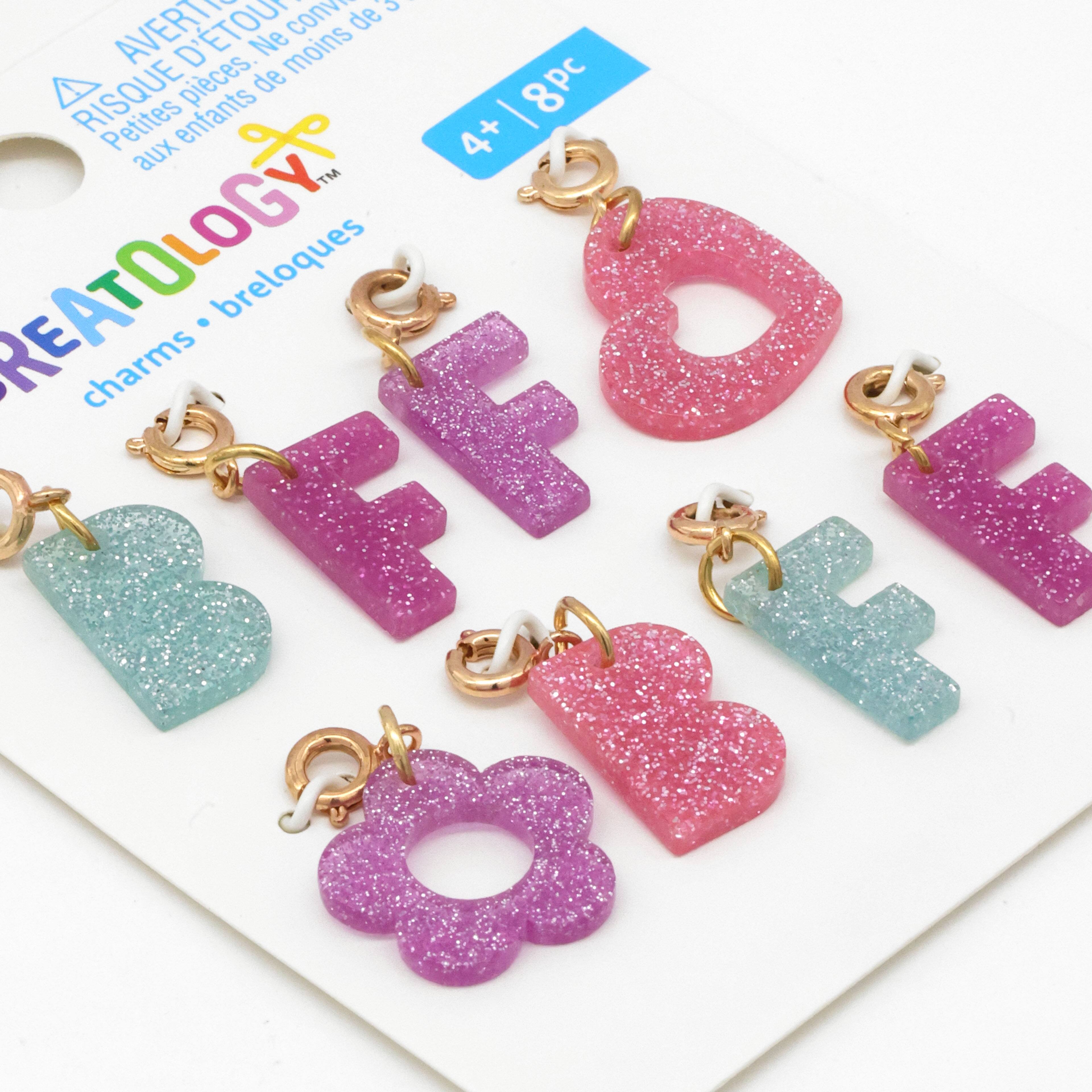 12 Pack: Glittery BFF Charm Set by Creatology&#x2122;