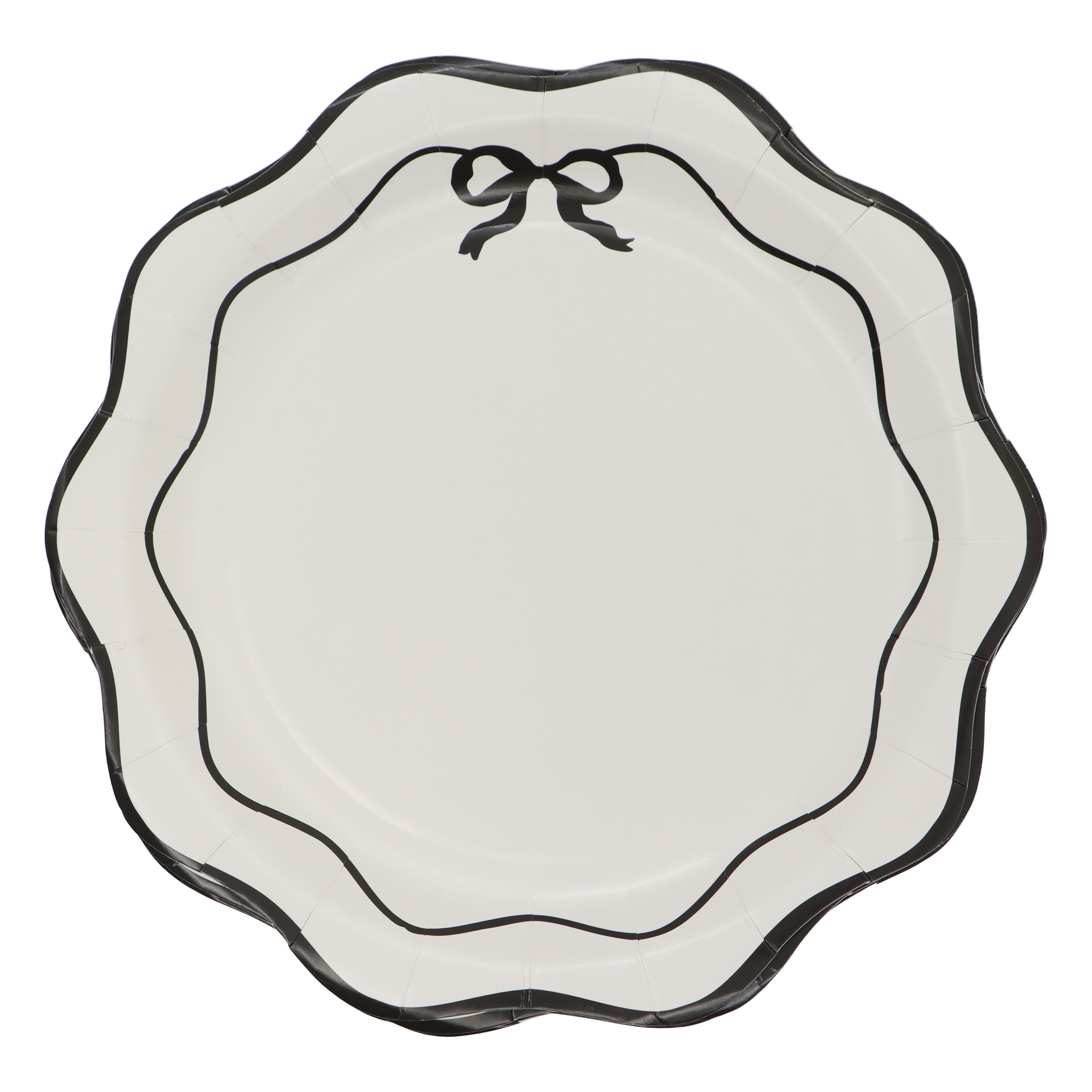 9" Scalloped Bow Paper Dinner Plates, 8ct. by Celebrate It™