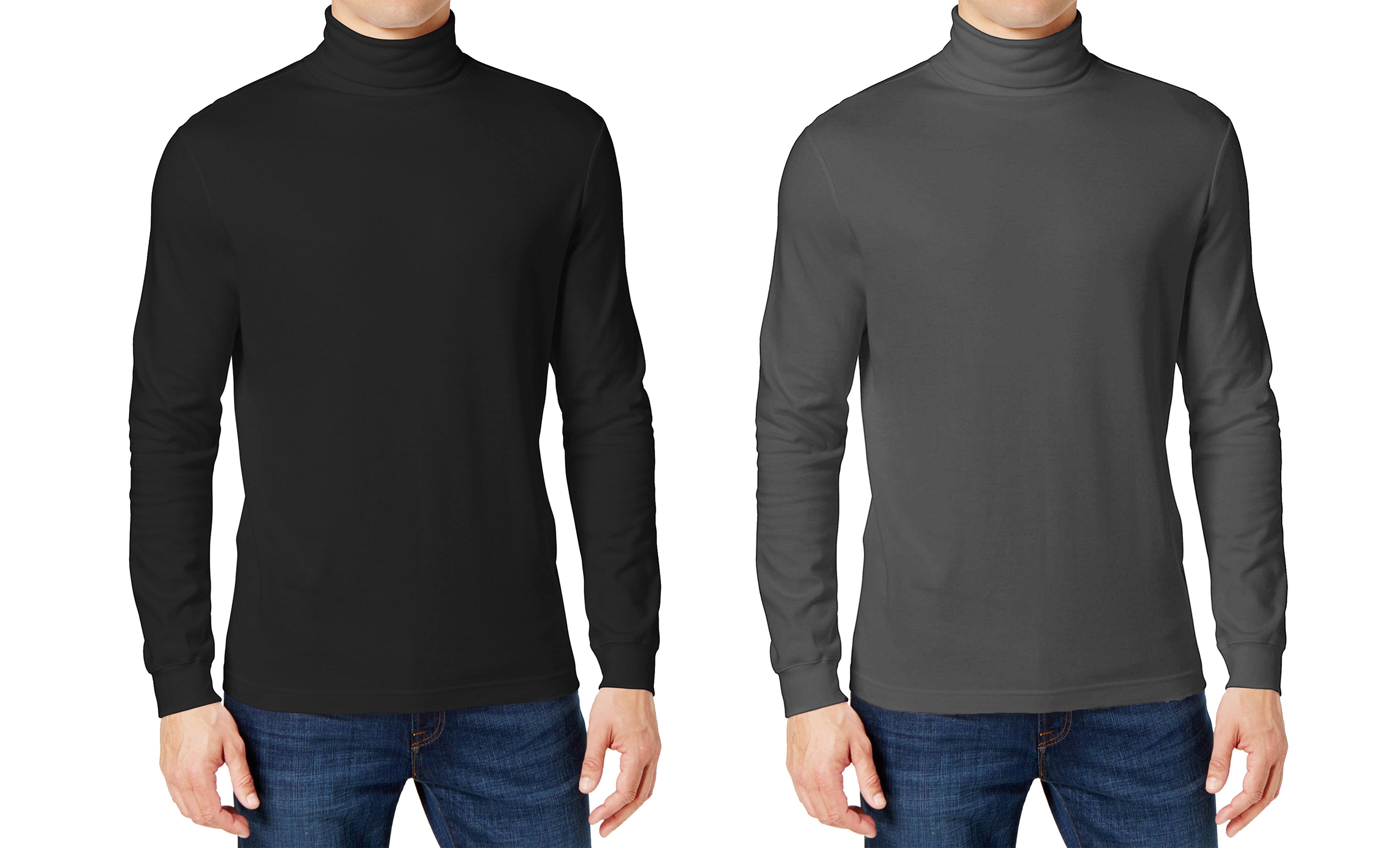 Galaxy By Harvic Men's Turtleneck Shirt 2 Pack