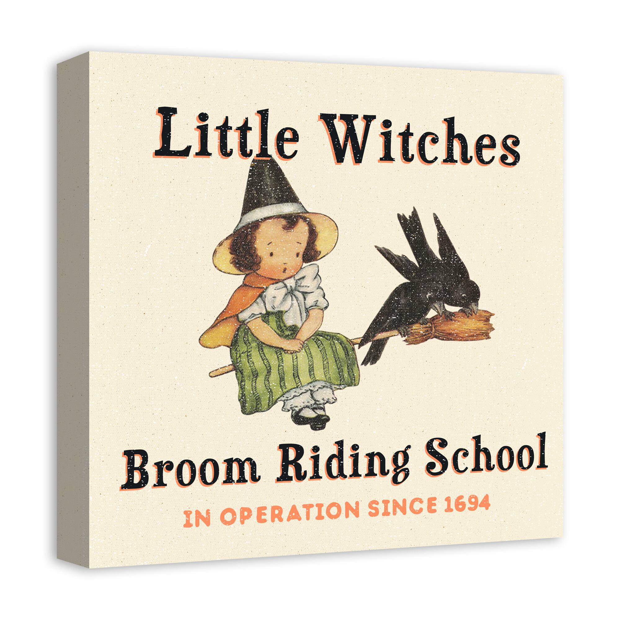 Little Witches Broom Riding School 16" x 16" Canvas Wall Art