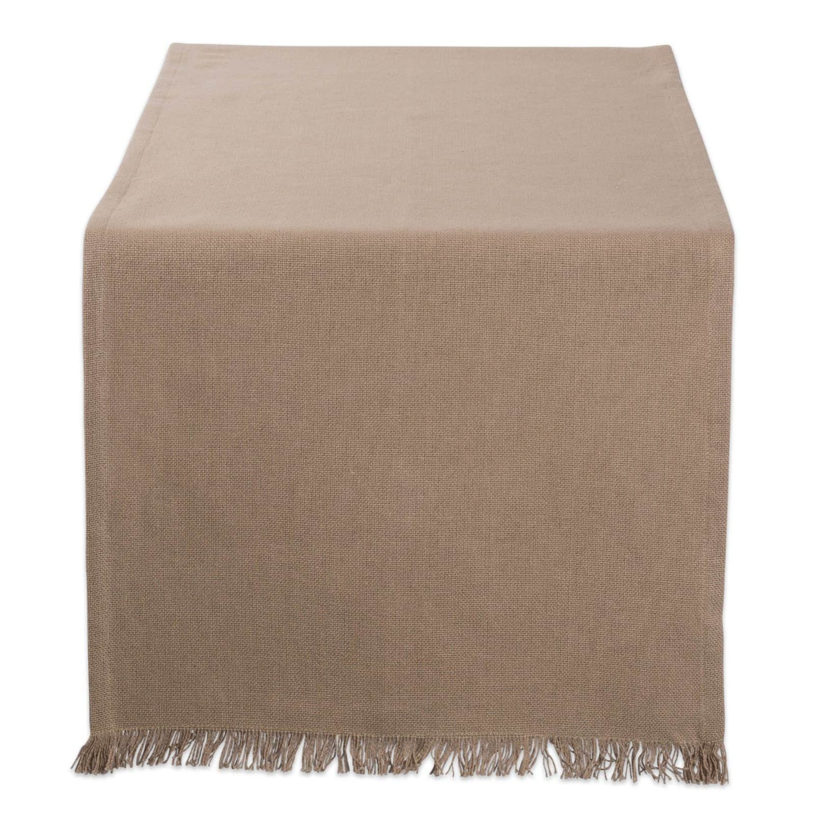 DII® 72" Solid Heavyweight Fringed Table Runner