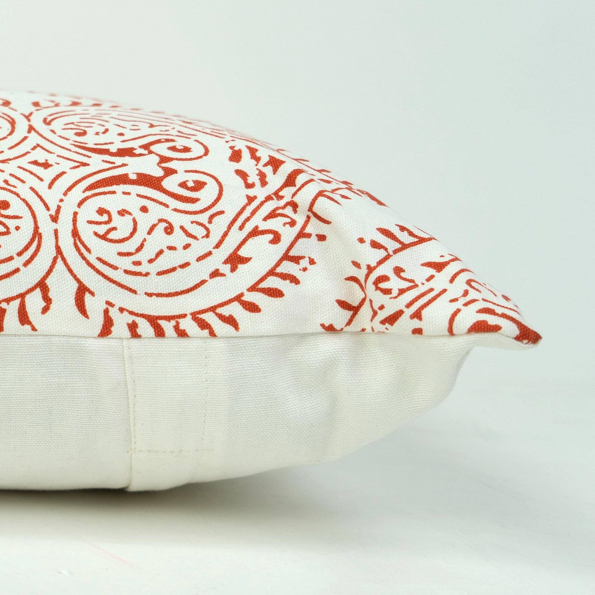American Art D&#xE9;cor&#x2122; Handwoven Red &#x26; White Boho Decorative Throw Pillow
