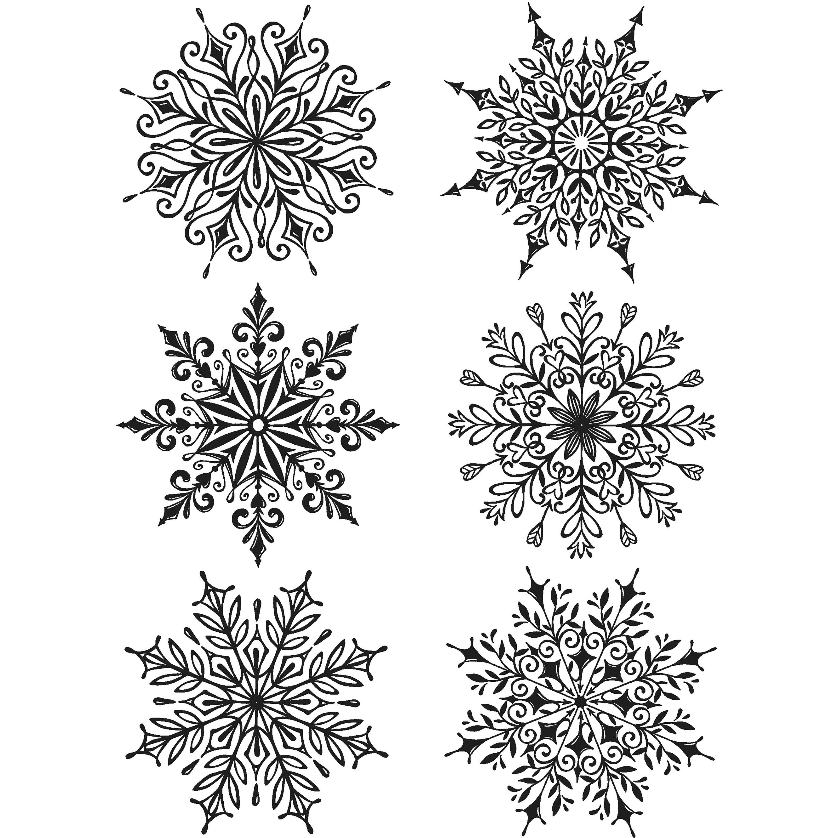 Stampers Anonymous Tim Holtz&#xAE; Swirly Snowflakes Cling Stamps