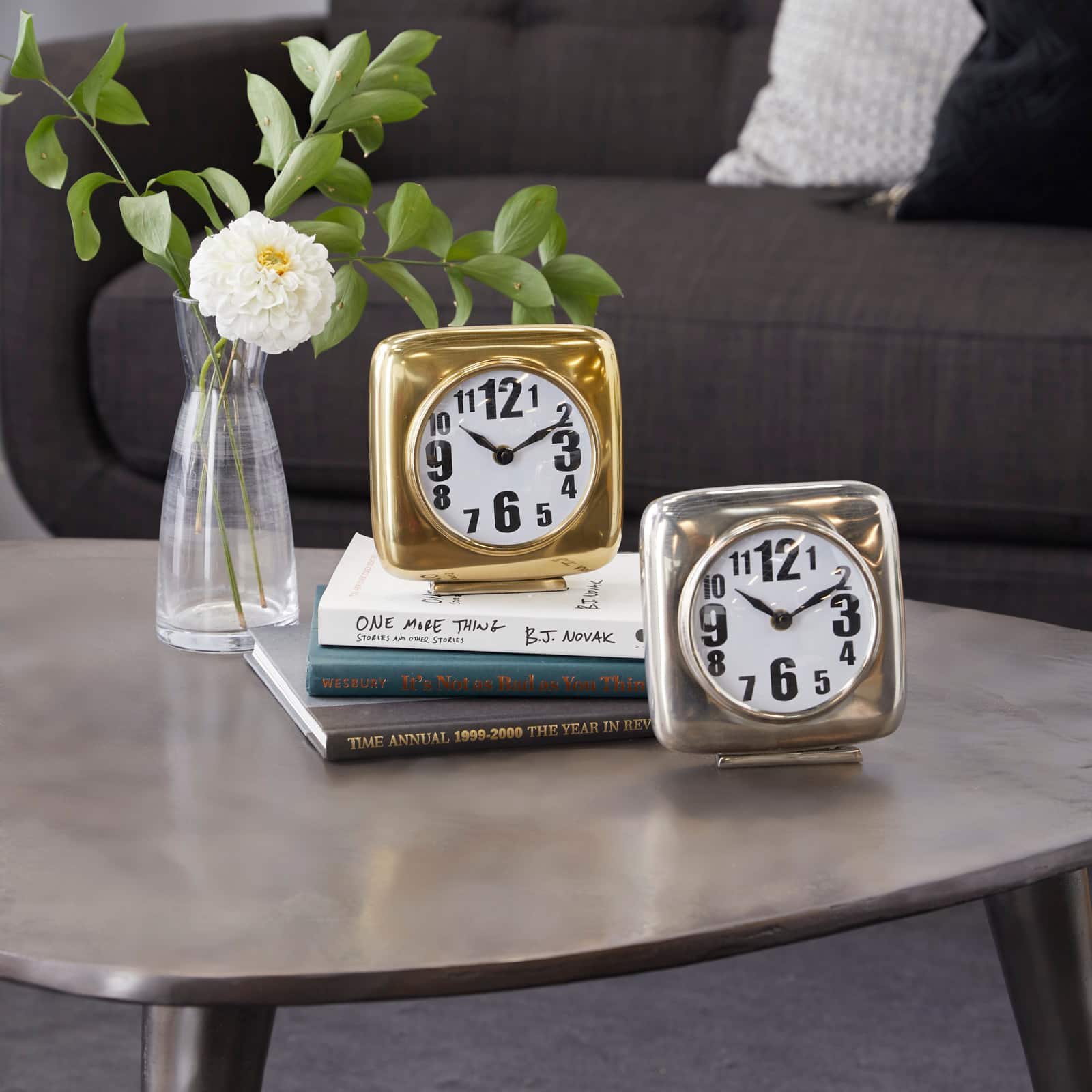 6&#x22; Contemporary Aluminum Clock Set