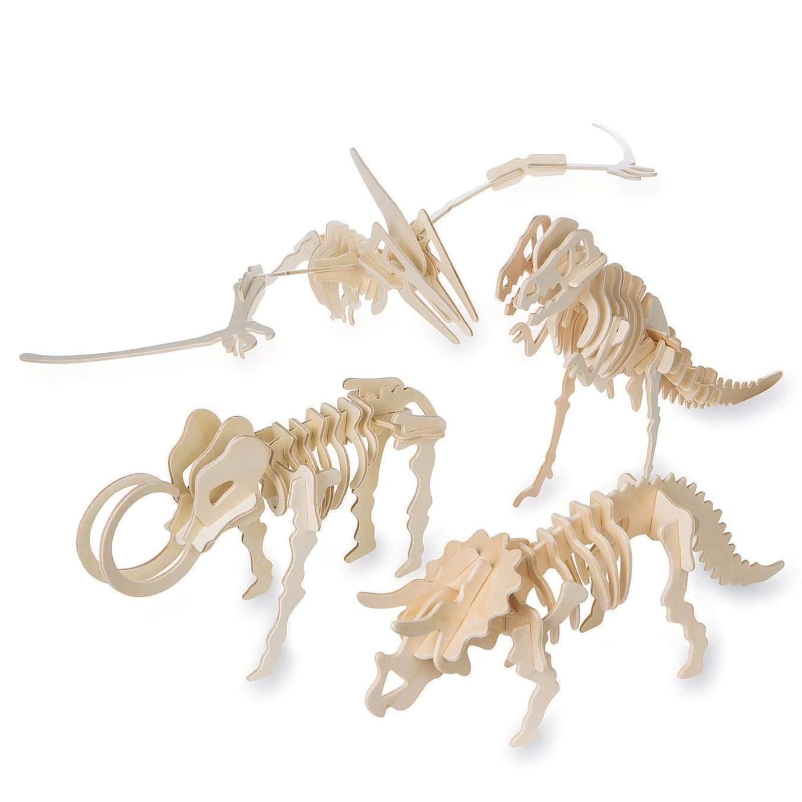 S&#x26;S Worldwide&#xAE; Wooden Punch &#x26; Slot Dinosaurs, 12ct.