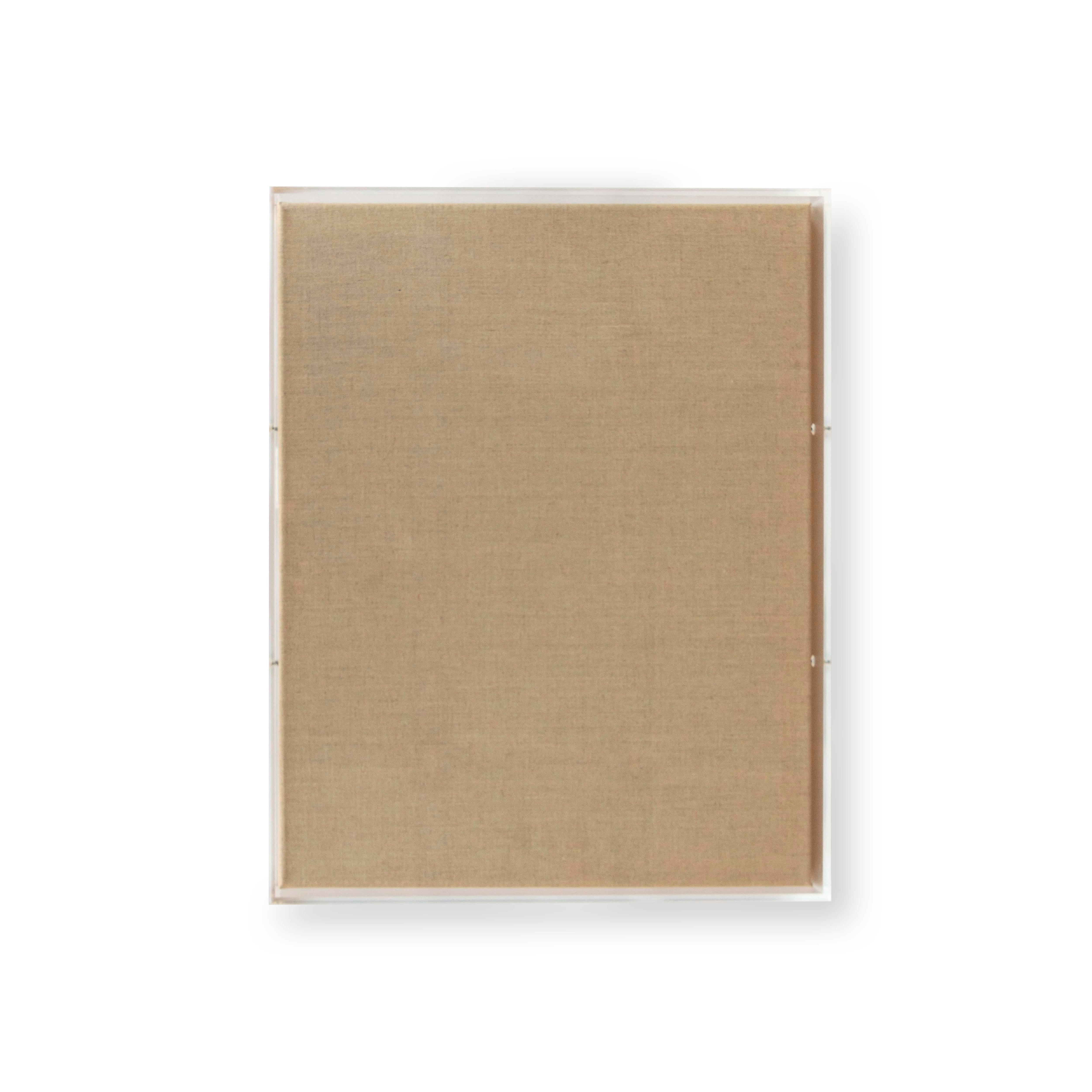 Wexel Art 2&#x22; Depth Clear UV Grade Acrylic Shadowbox with Beige Linen Stretched Canvas