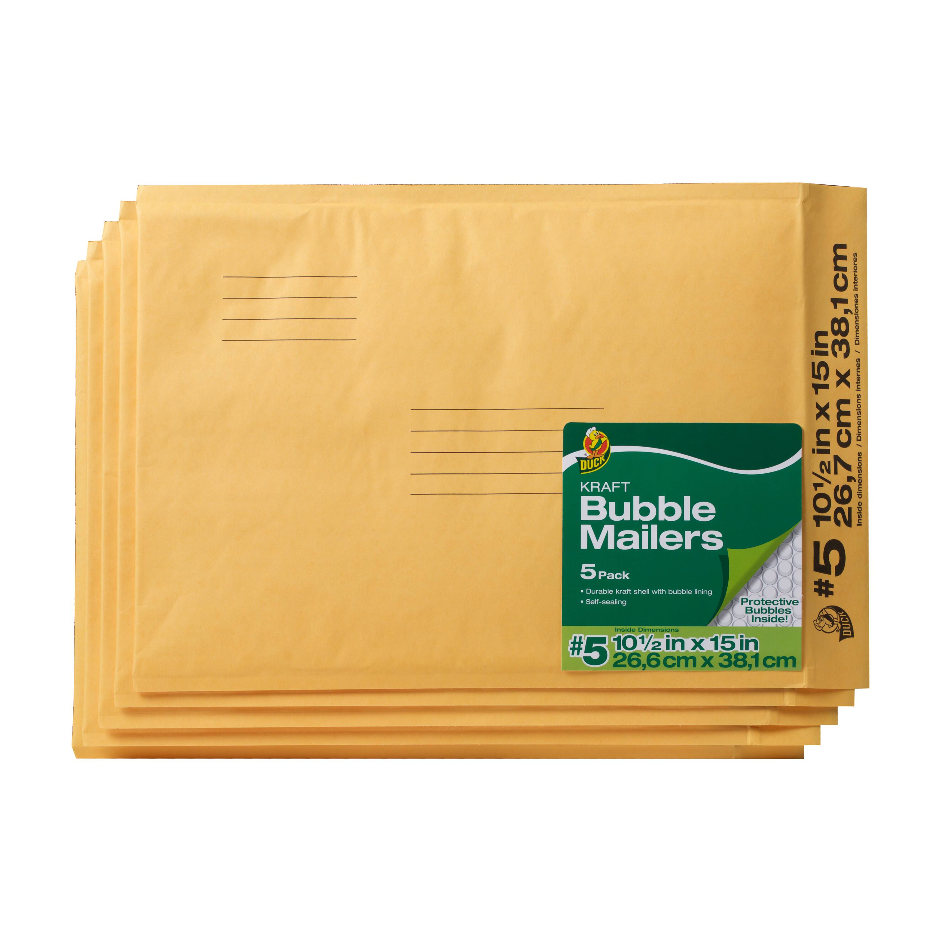 Duck&#xAE; Kraft Bubble Mailers 5ct.