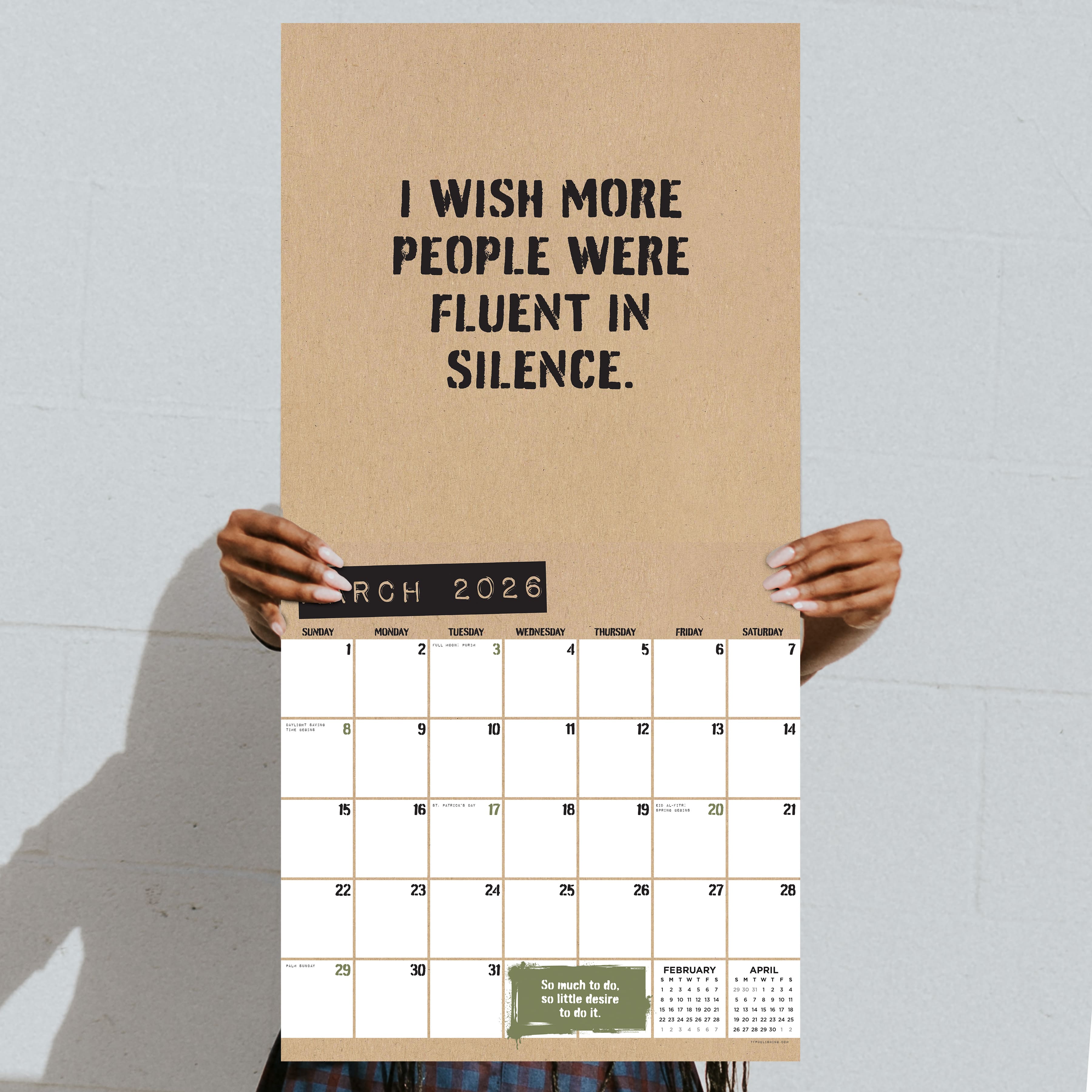 2026 Anti-Affirmations Wall Calendar