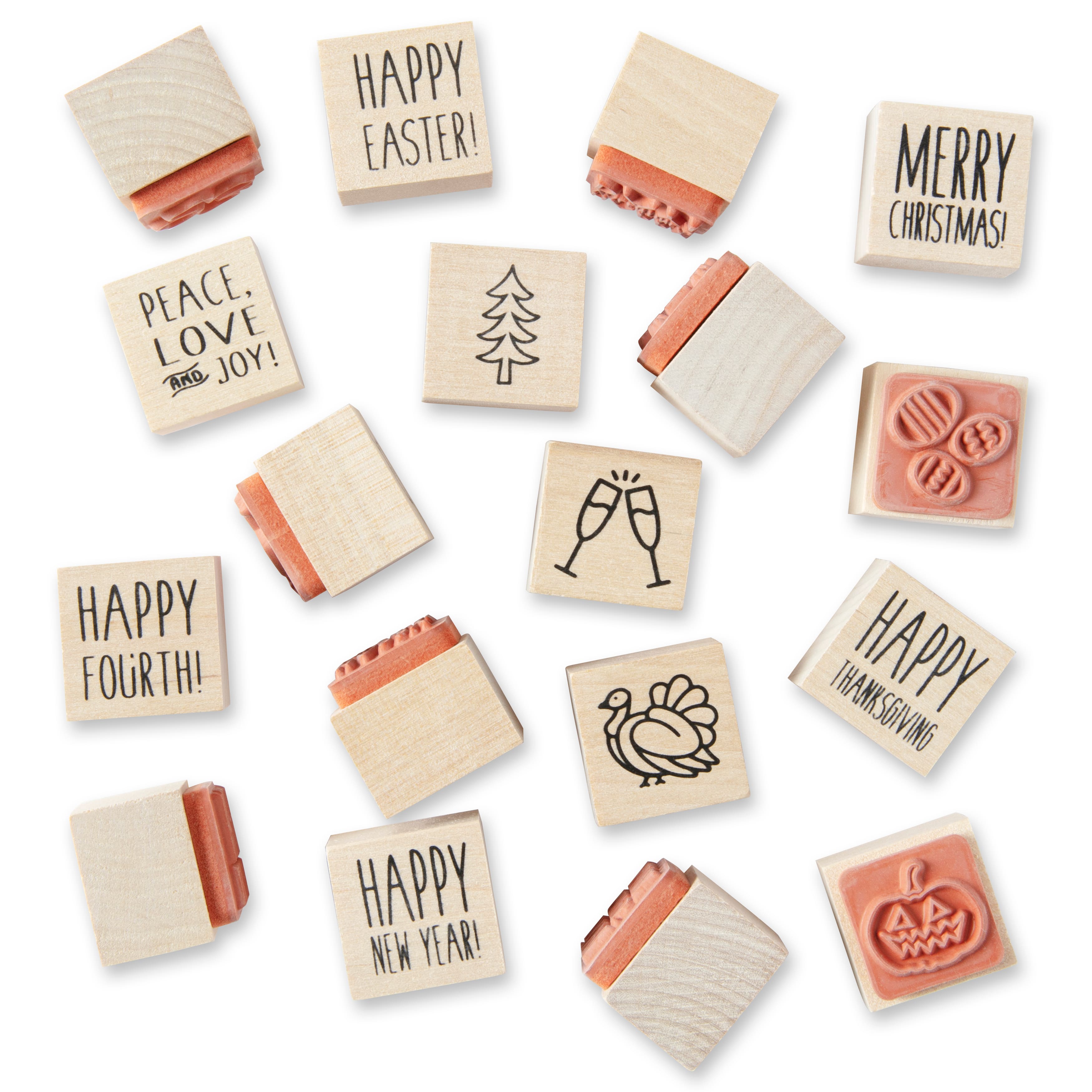 6 Pack: All Holiday Jar of Wood Stamps by Recollections&#x2122;