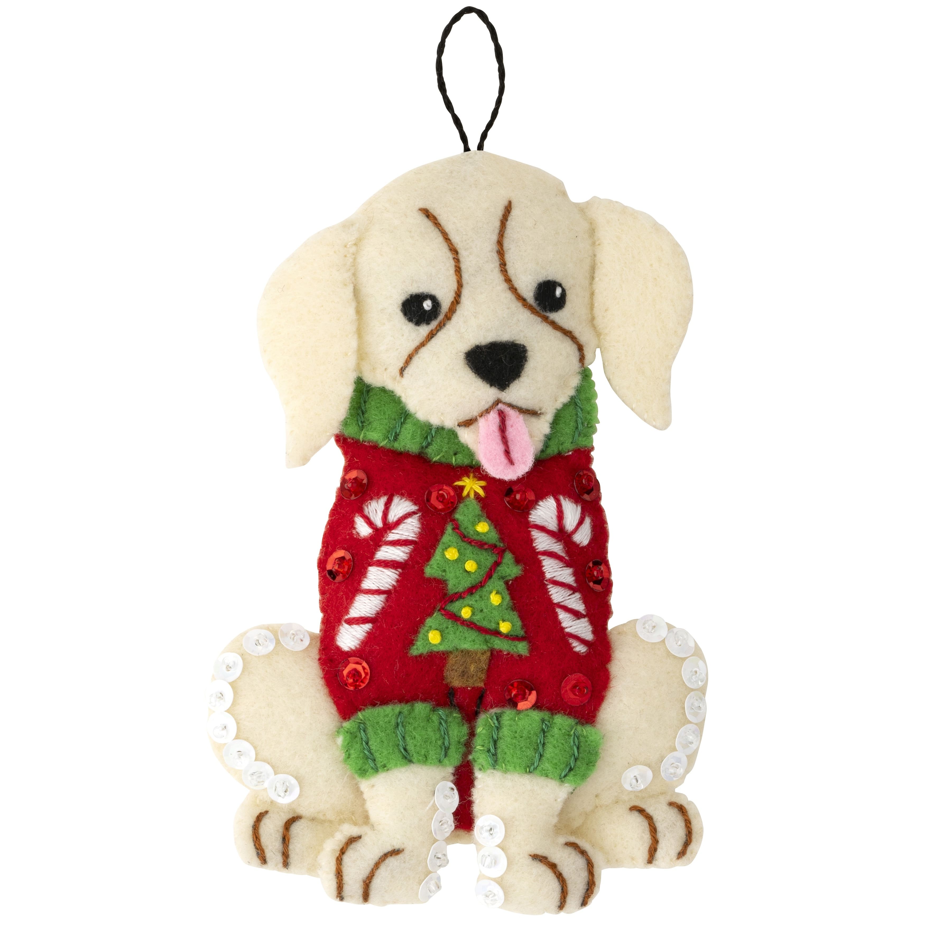 Bucilla&#xAE; Dogs in Ugly Sweaters Felt Ornaments Applique Kit