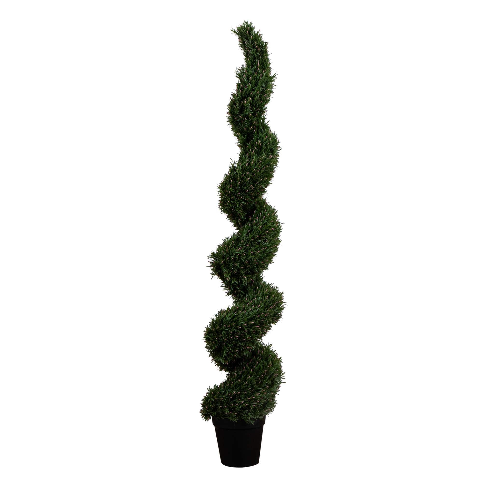 7ft. Potted Artificial Rosemary Spiral Topiary Tree