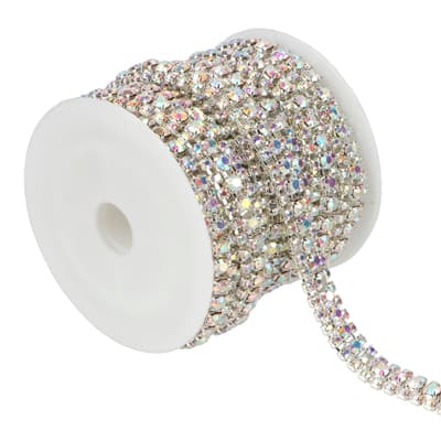 3yd. Glass 3-Row Rhinestone Chain Spool by Bead Landing™ image