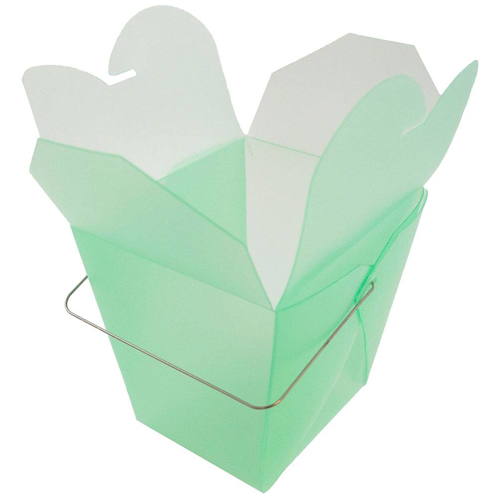 JAM Paper Green Large Plastic Chinese Takeout Container, 60ct.