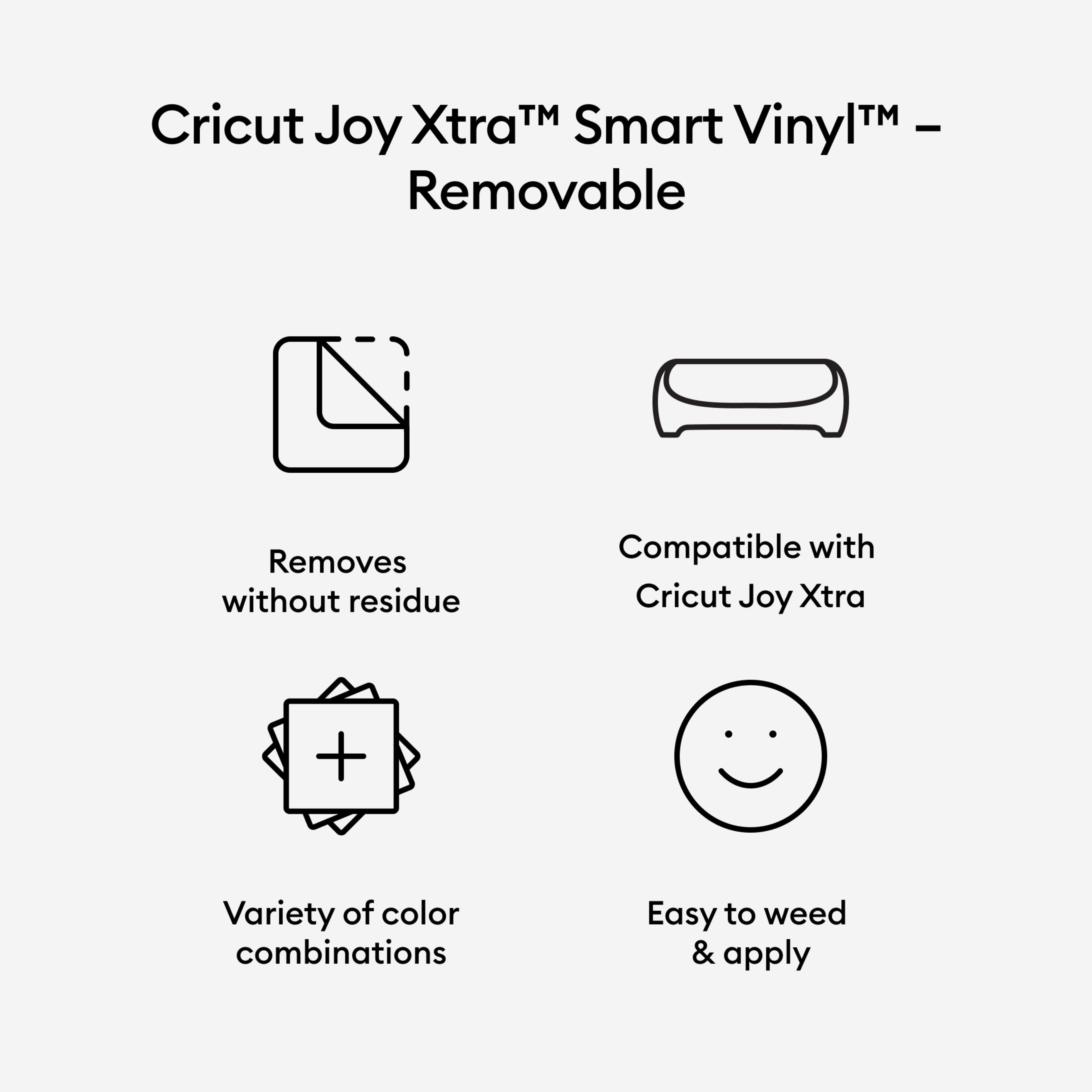 Cricut Joy Xtra™ Smart Vinyl™ – Removable (3 ft)