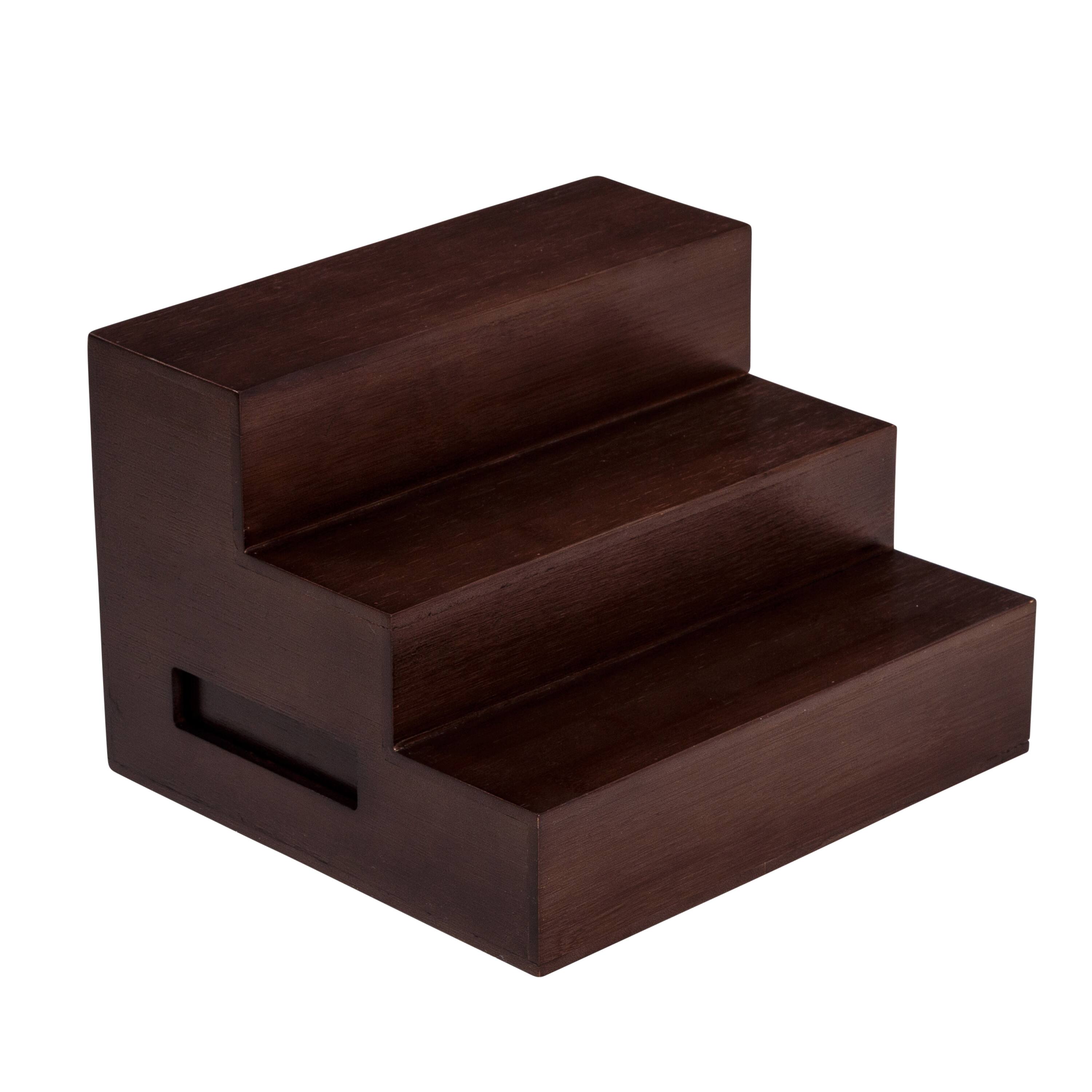 Walnut Expandable Bamboo Tiered Spice Rack