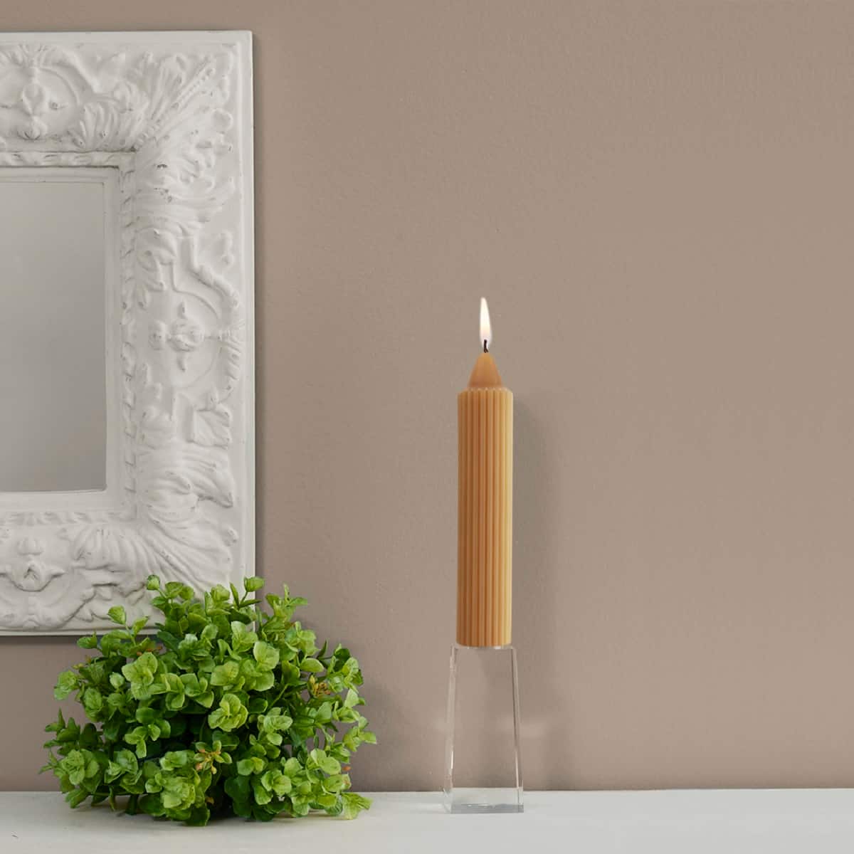 Root Candles 7" Unscented Grecian Collenette Taper Candles, 4ct.