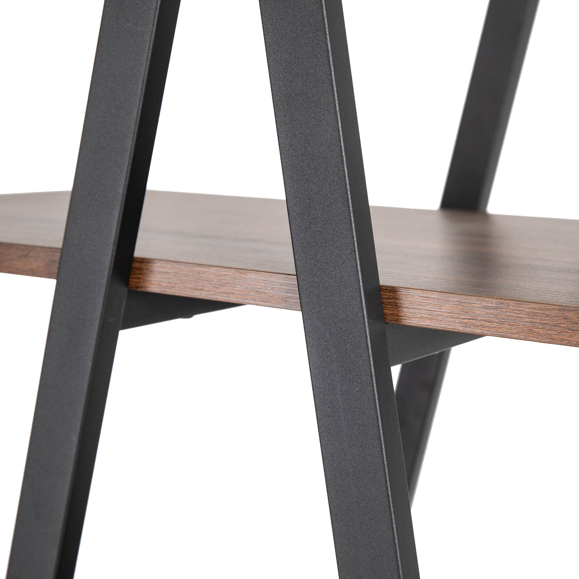 Glitzhome® 5.5ft. Modern Industrial 4-Tier A-Frame Open Ladder Bookshelf