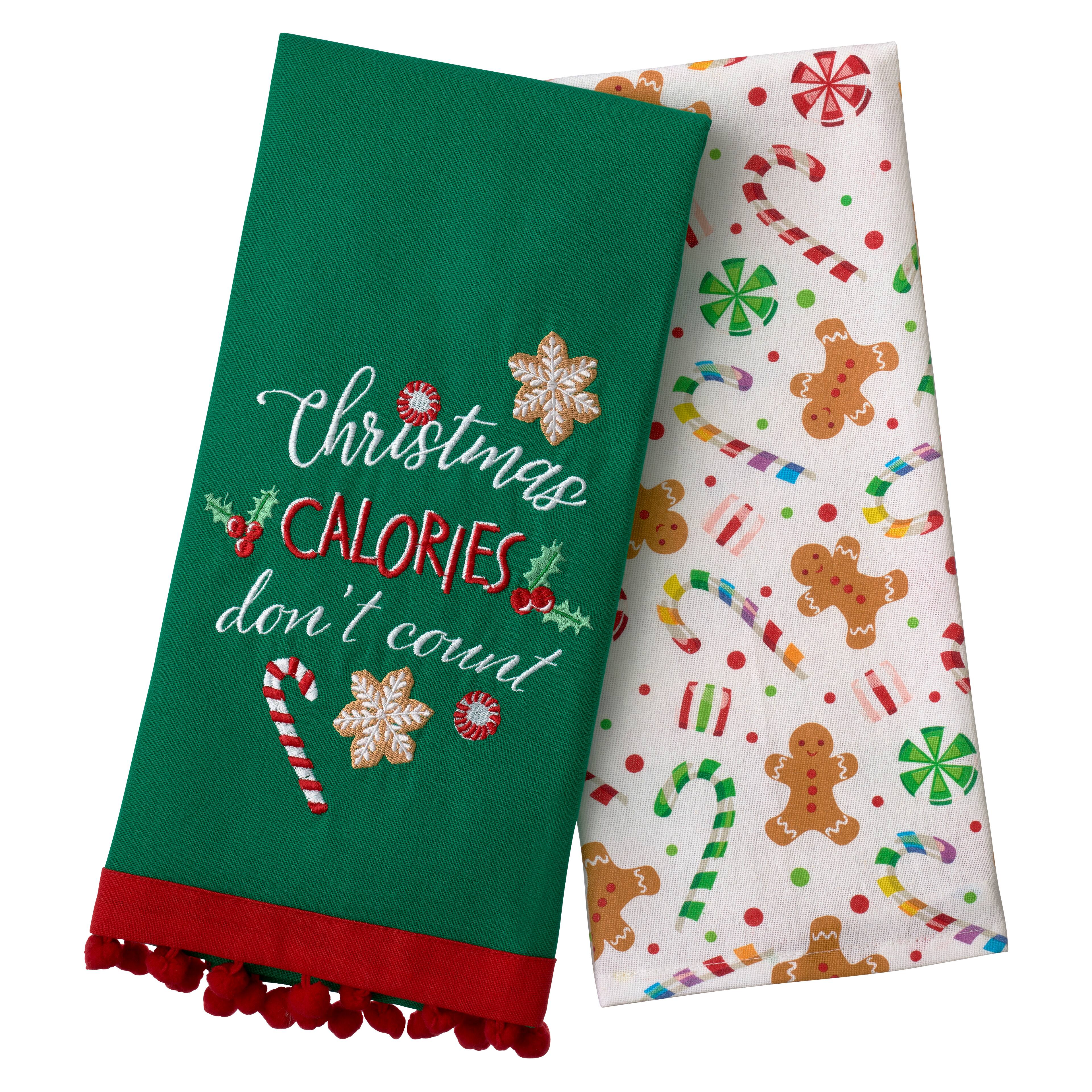 Brownlow Gifts Holiday Tea Towel, Christmas Calories