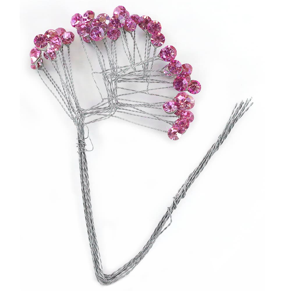 Jam Paper Floral Rhinestone Spray, 12ct.