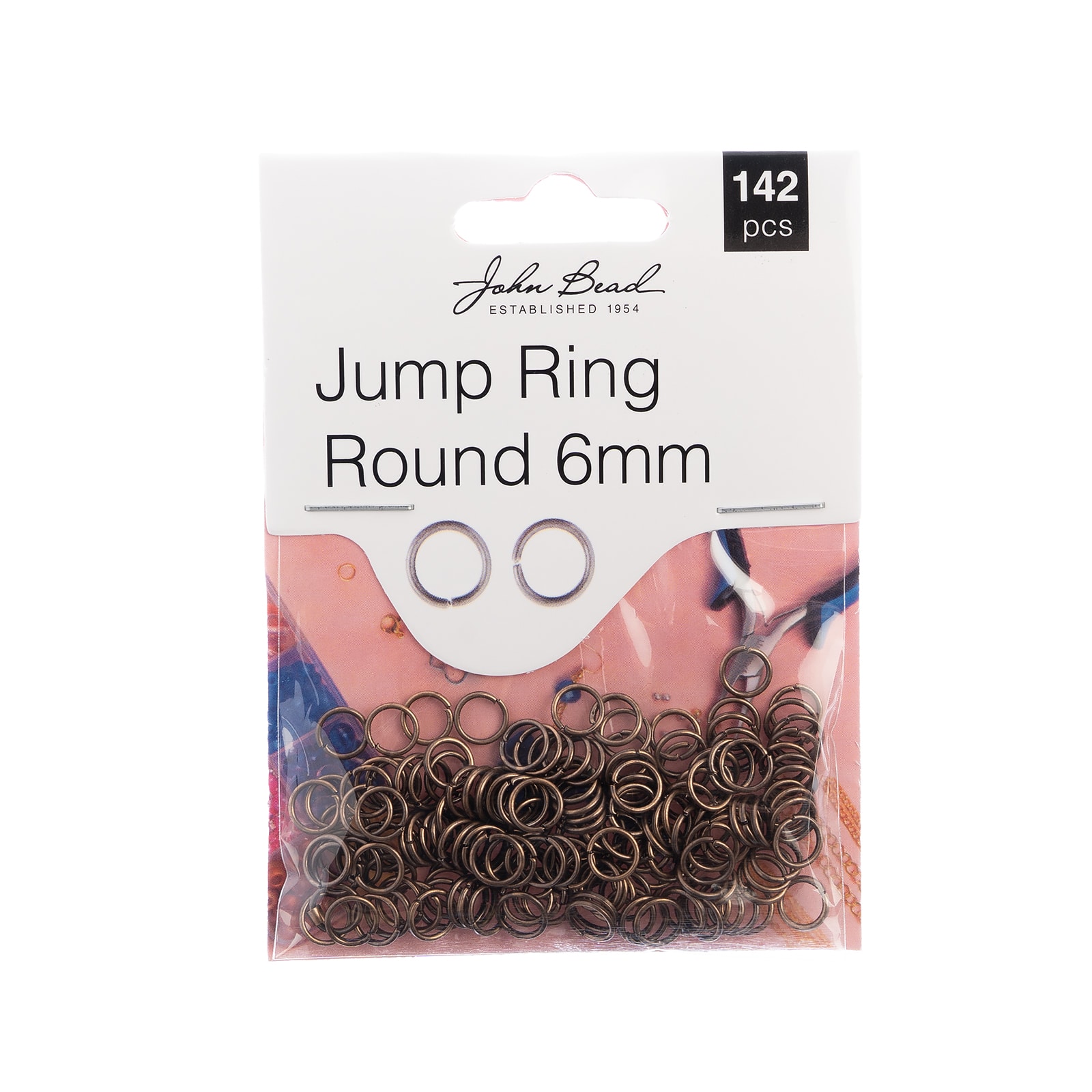 John Bead Must Have Findings 6mm Round Jump Ring, 142ct.