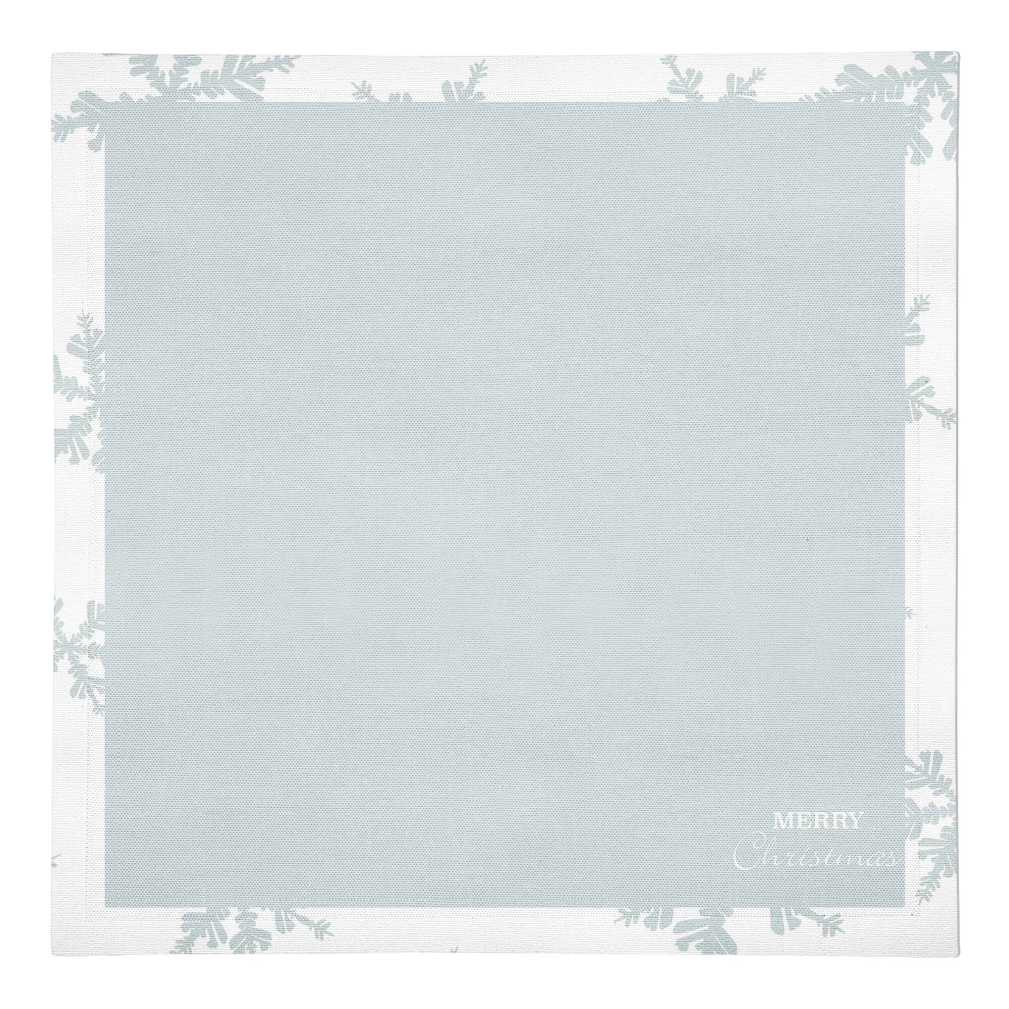 Merry Christmas Snowflake Pattern 10" x 10" Cotton Twill Napkin