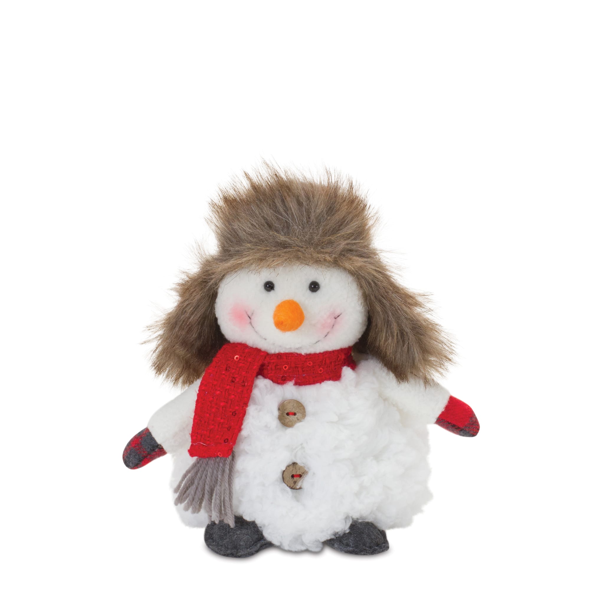 Plush Snowman with Hat &#x26; Scarf Set, 10.5&#x22; &#x26; 8&#x22;
