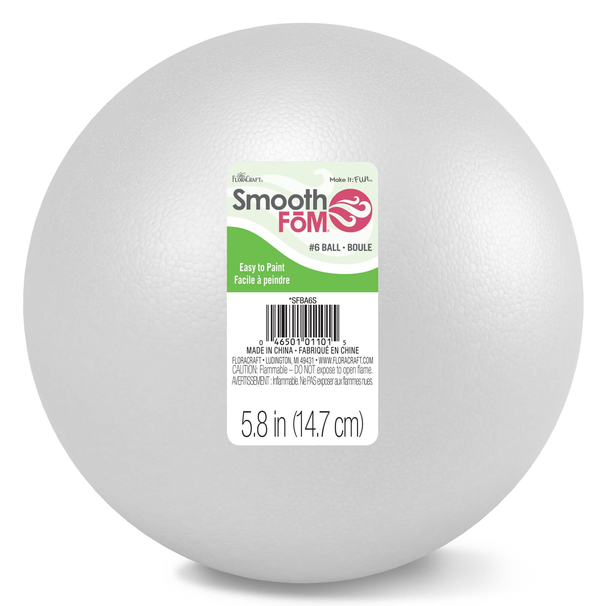 FloraCraft® SmoothFōM® White Foam Ball