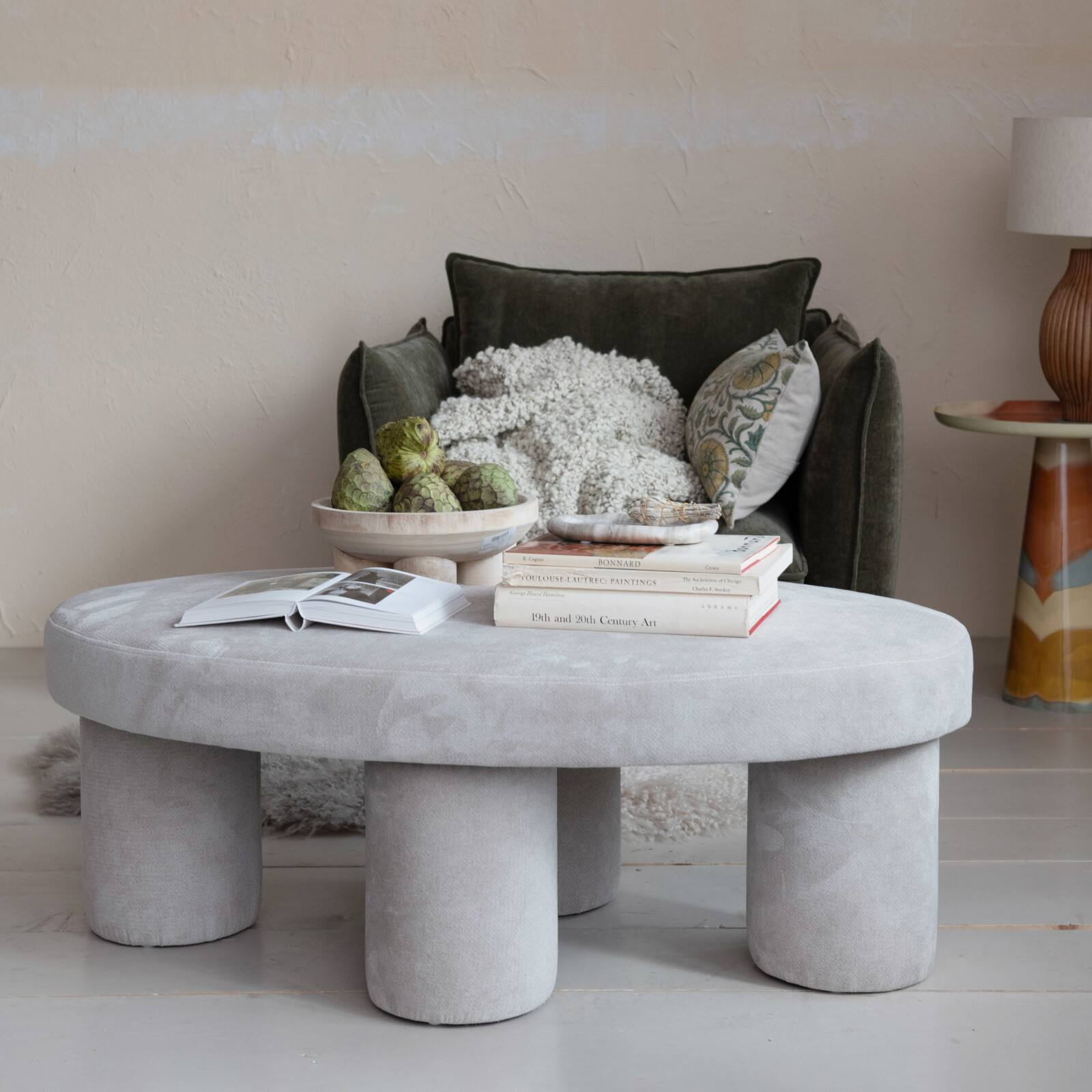 Hello Honey® 20" x 14" Green & Yellow Verdant Charm Linen Lumbar Pillow