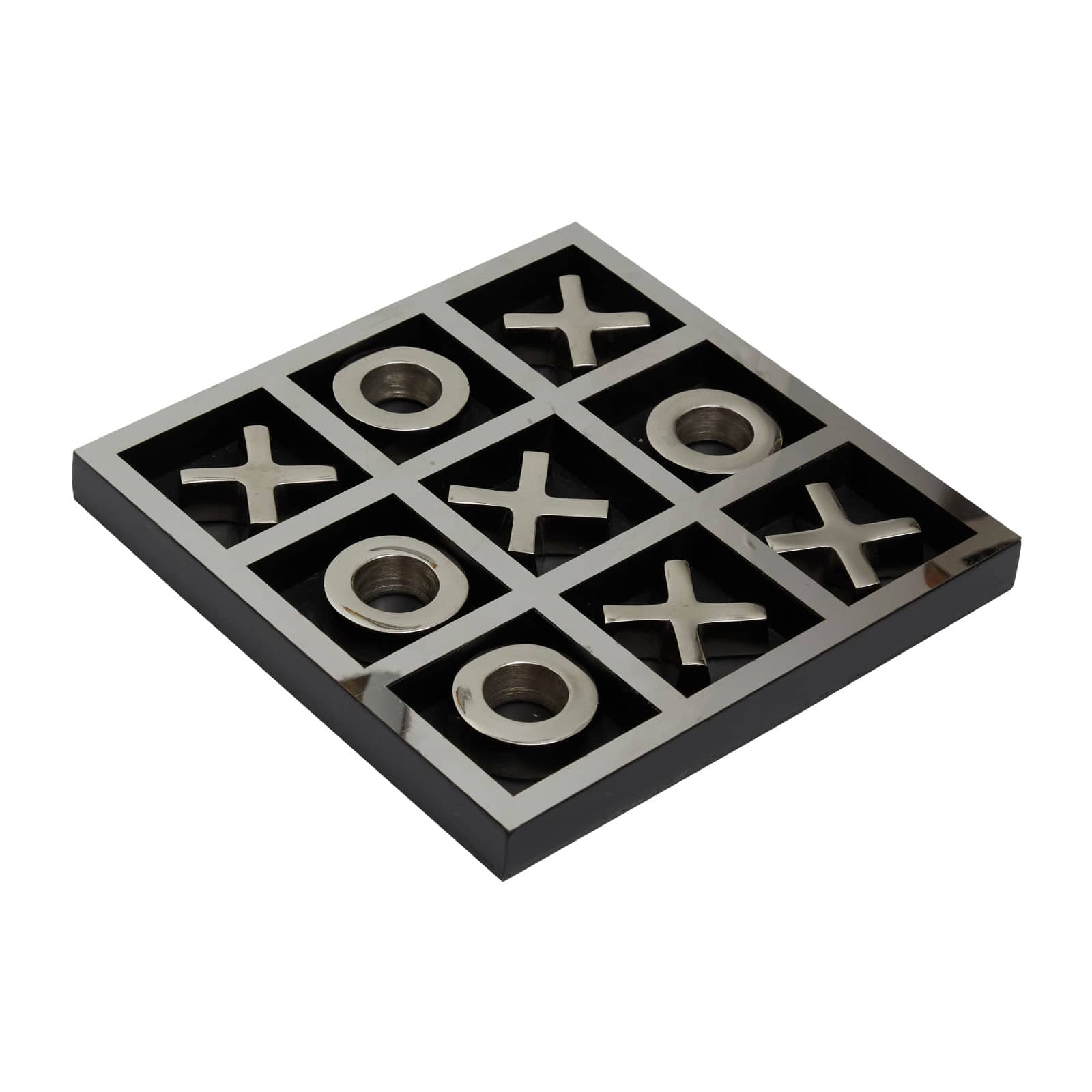 Silver Contemporary Game Set, 9" x 9" x 1"