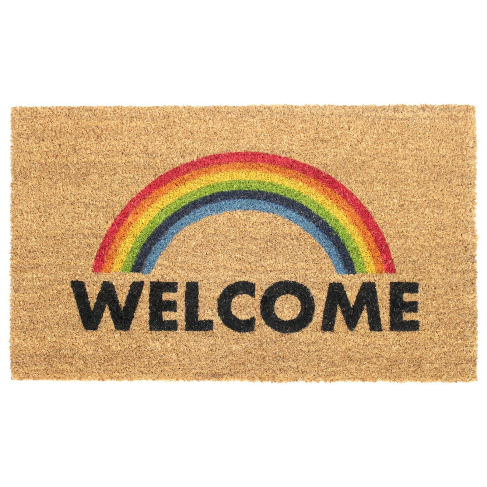 RugSmith Multicolor Machine Tufted Rainbow Doormat Michaels