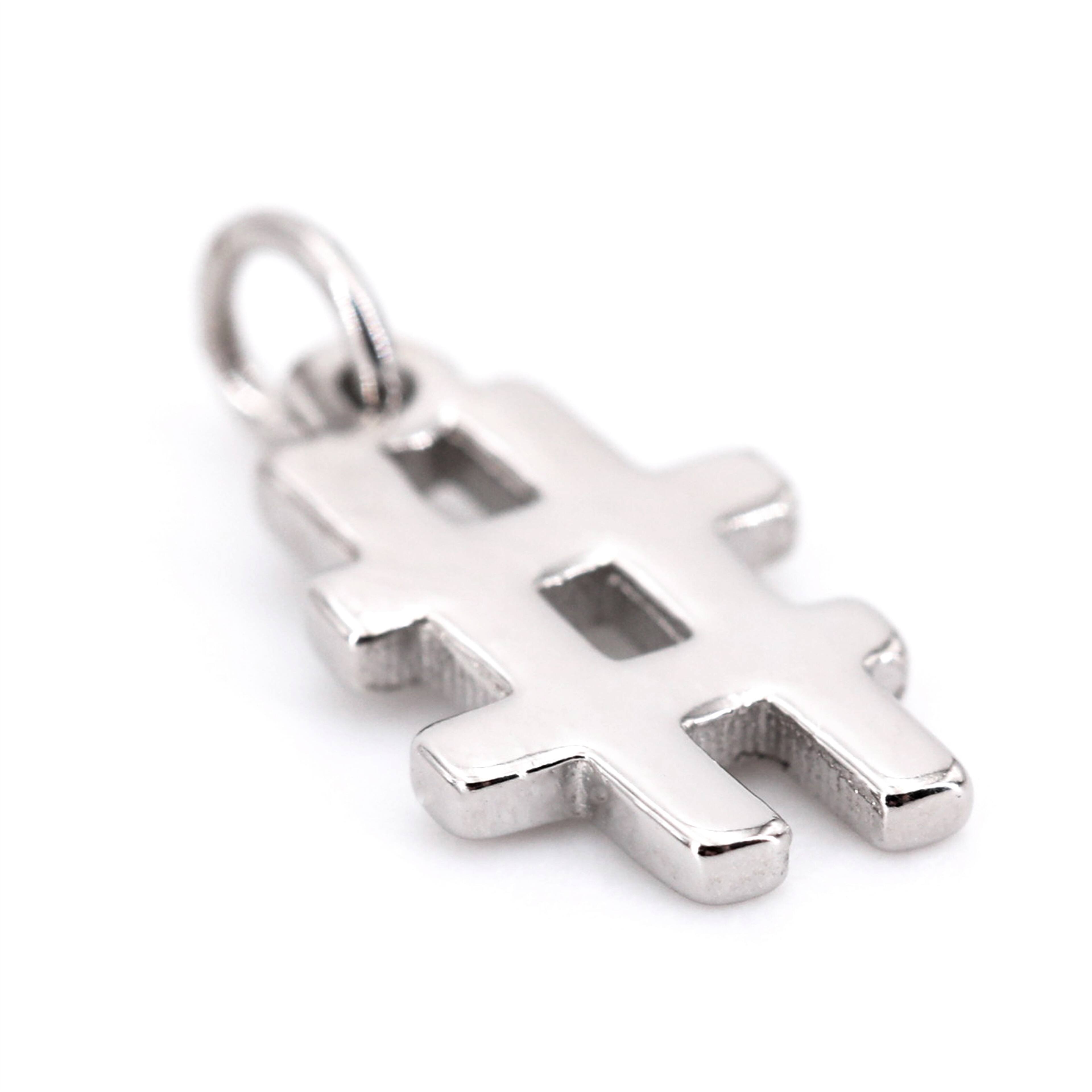 12 Pack: Sterling Silver Number Charm by Bead Landing™