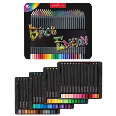 Faber-Castell® 100 Color Black Edition Colored Pencil Tin