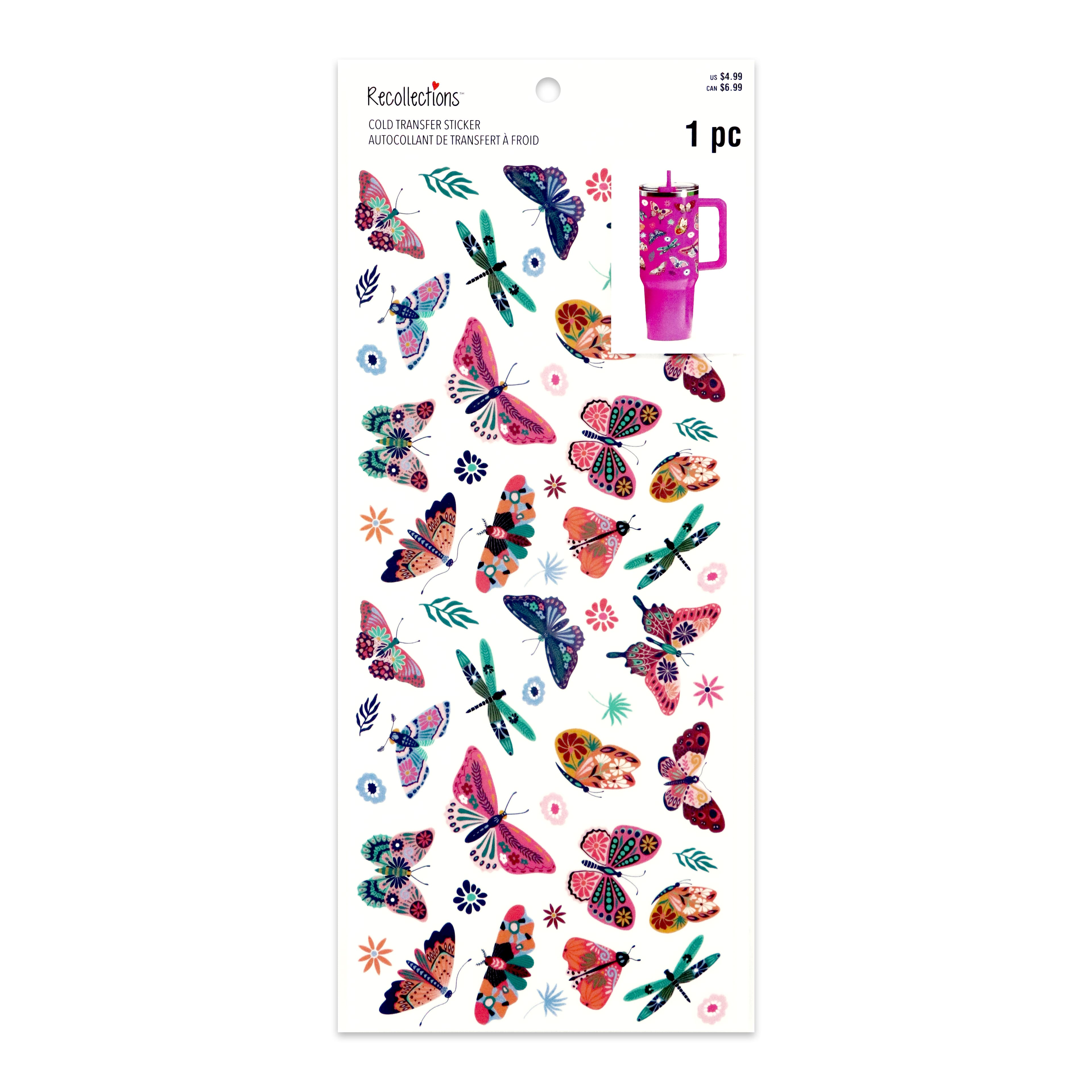 11.25" x 5" Butterflies Cold Transfer Sticker Wrap by Recollections™