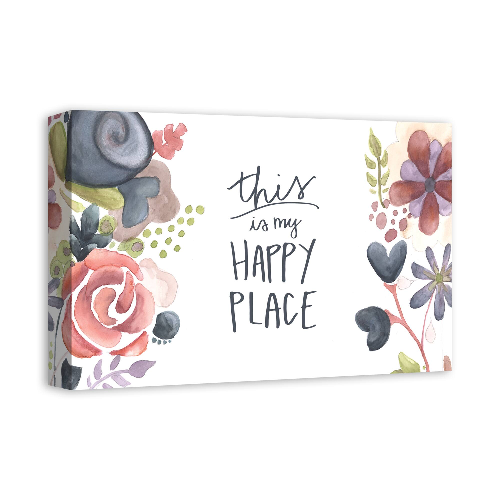 This Is My Happy Place 18" x 12' Canvas Wall Art