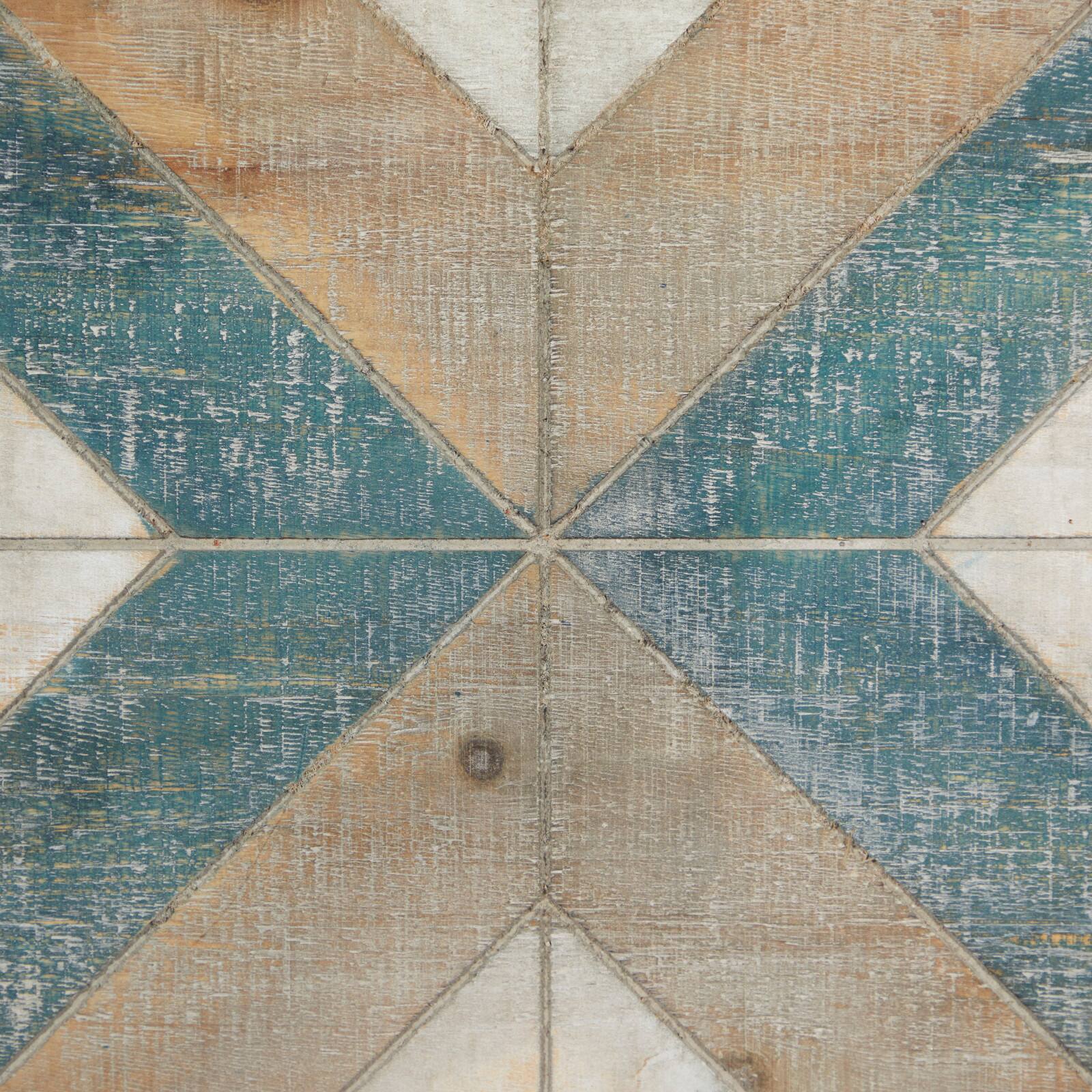Grey Farmhouse Abstract Wood Wall Decor, 23" x 46"