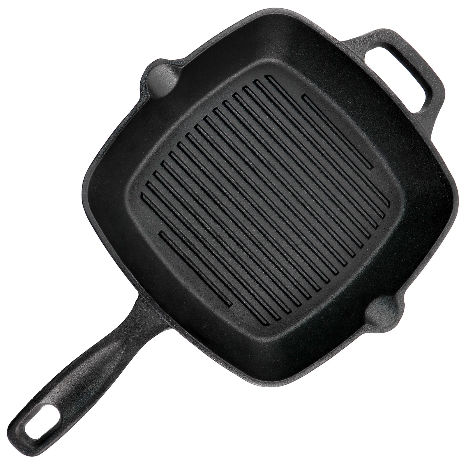 Oster Castaway 10'' Square Cast Iron Grill Pan with Pouring Spouts