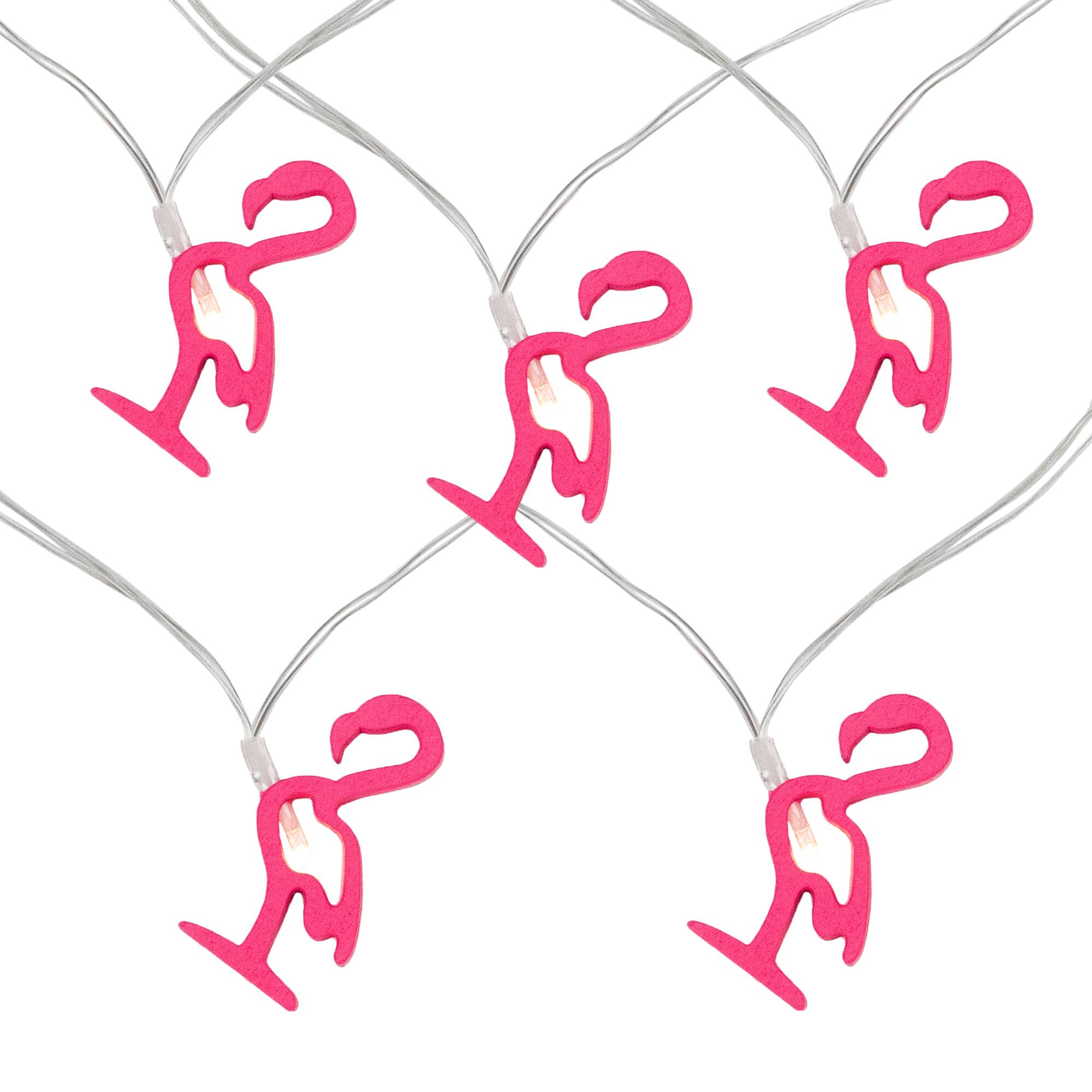 10ct. LED Pink Flamingo Fairy Lights Set