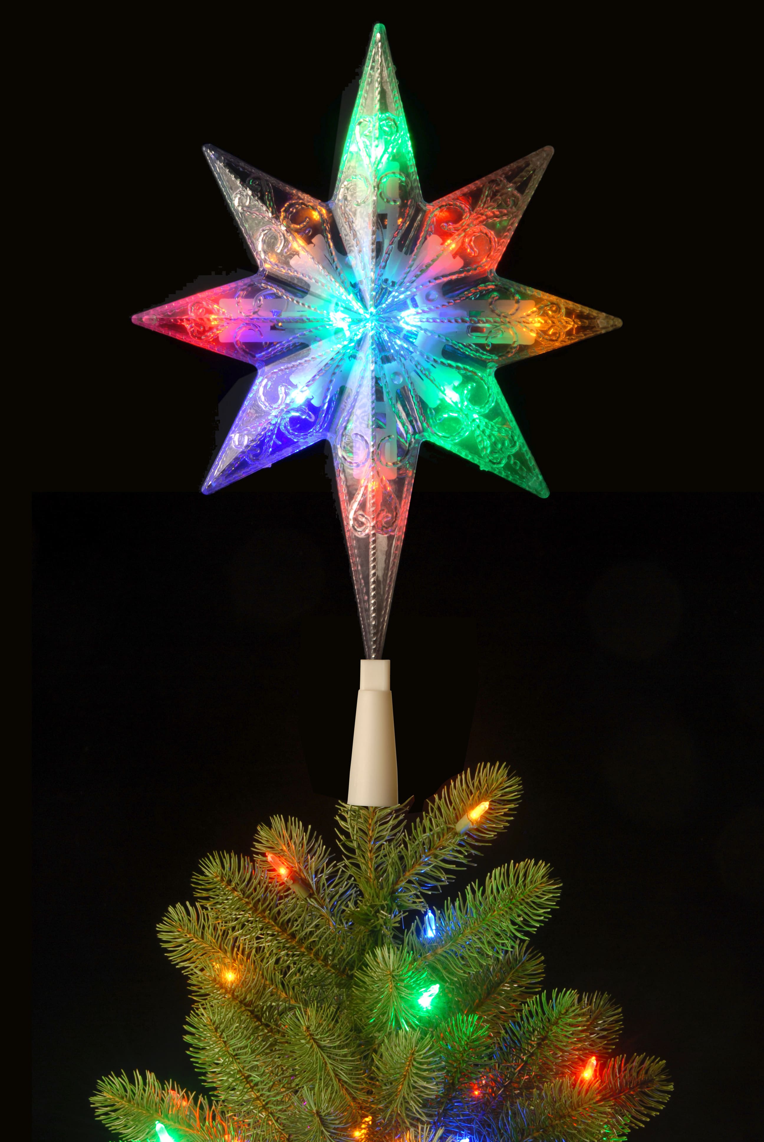 11" Bethlehem Star Tree Topper With Dual Color® LED Lights