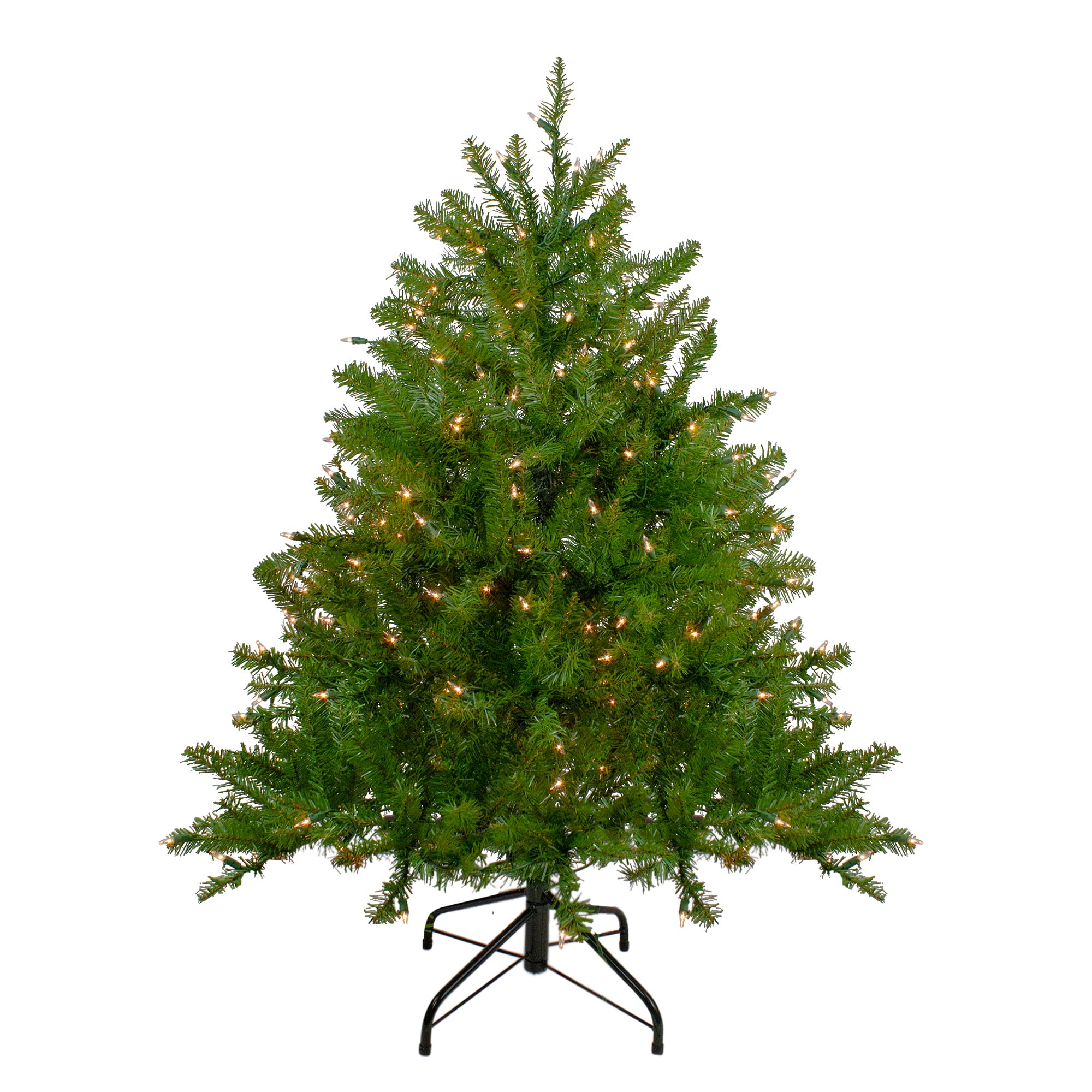 4' Pre-Lit Northern Pine Full Artificial Christmas Tree - Clear Lights