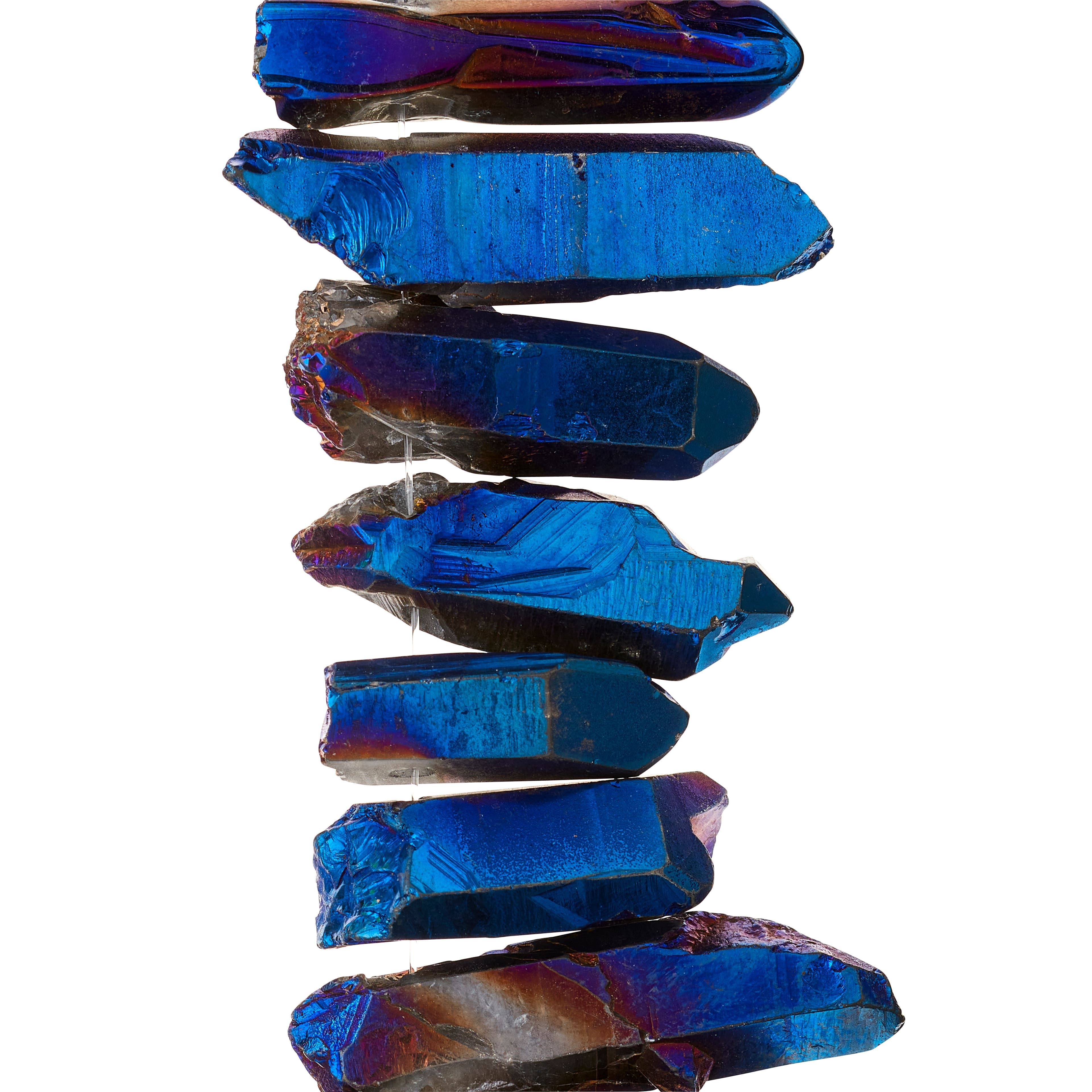 12 Pack:  Sapphire Luster Quartz Nugget Beads by Bead Landing&#x2122;