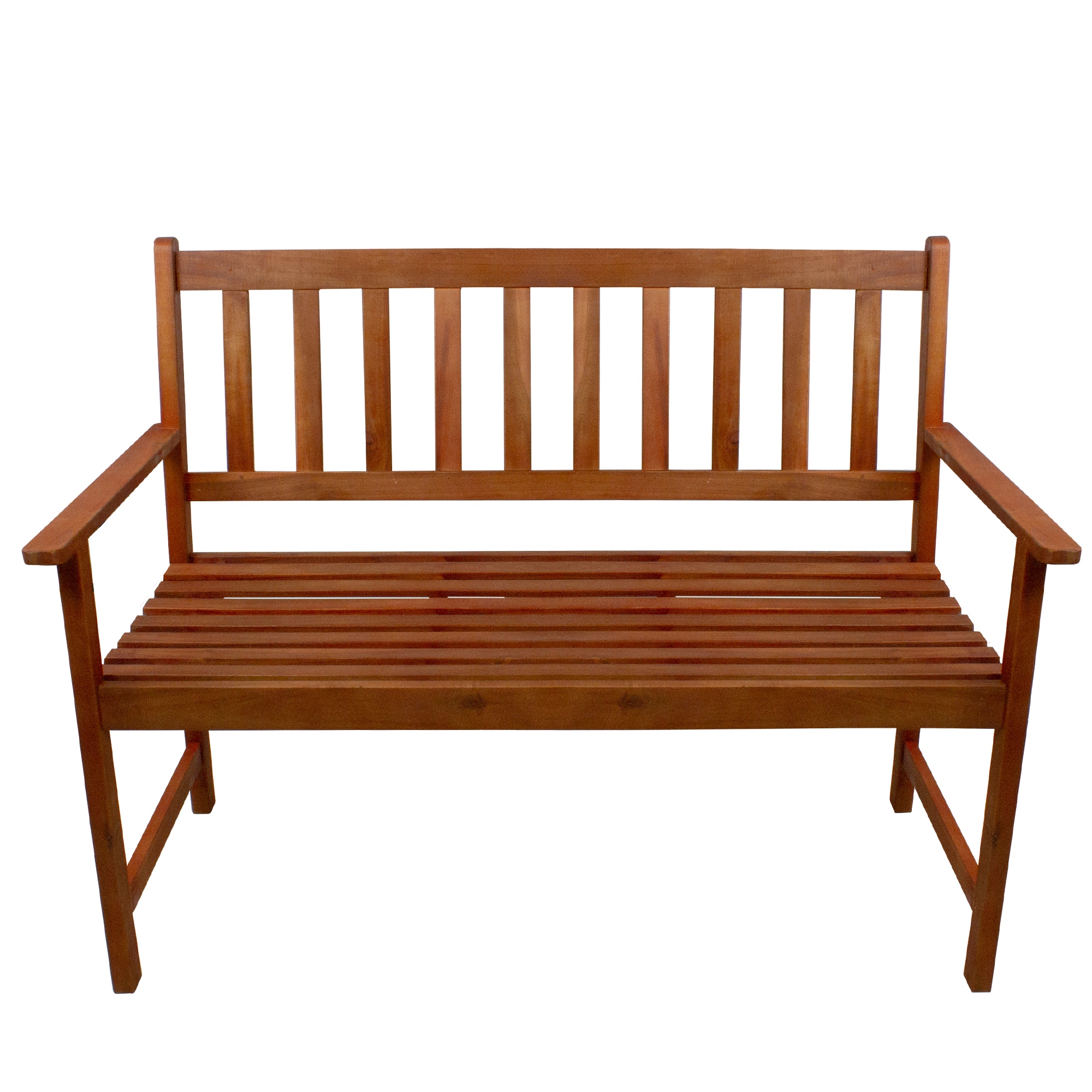 48" Light Brown Acacia Wood Outdoor Patio Bench