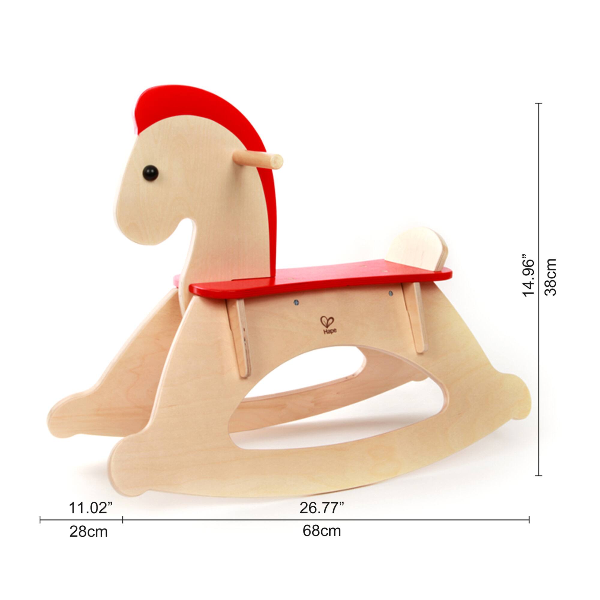 Hape Rock & Ride Beige Wooden Rocking Horse