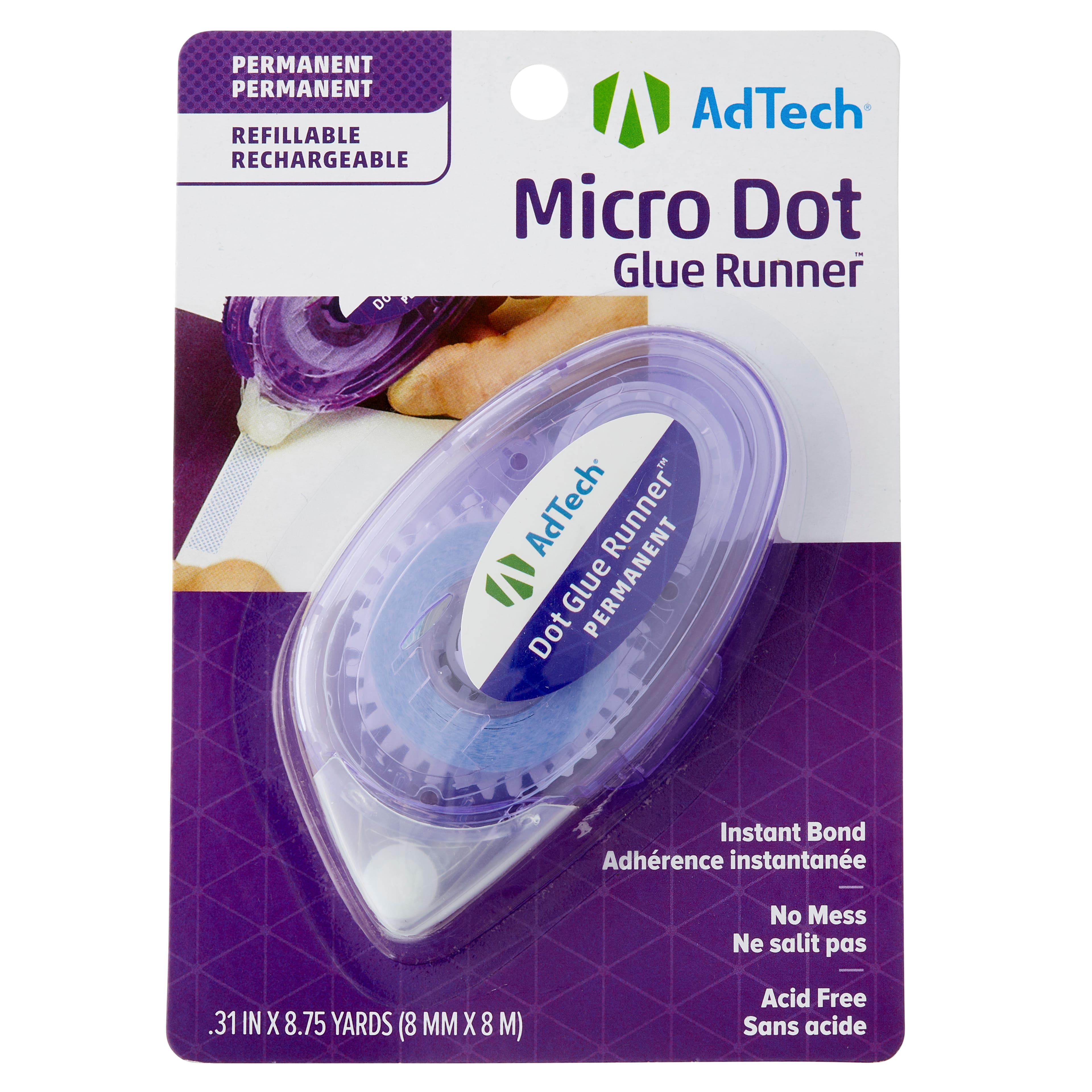 12 Pack: AdTech&#xAE; Micro Dot Glue Runner&#x2122; Permanent