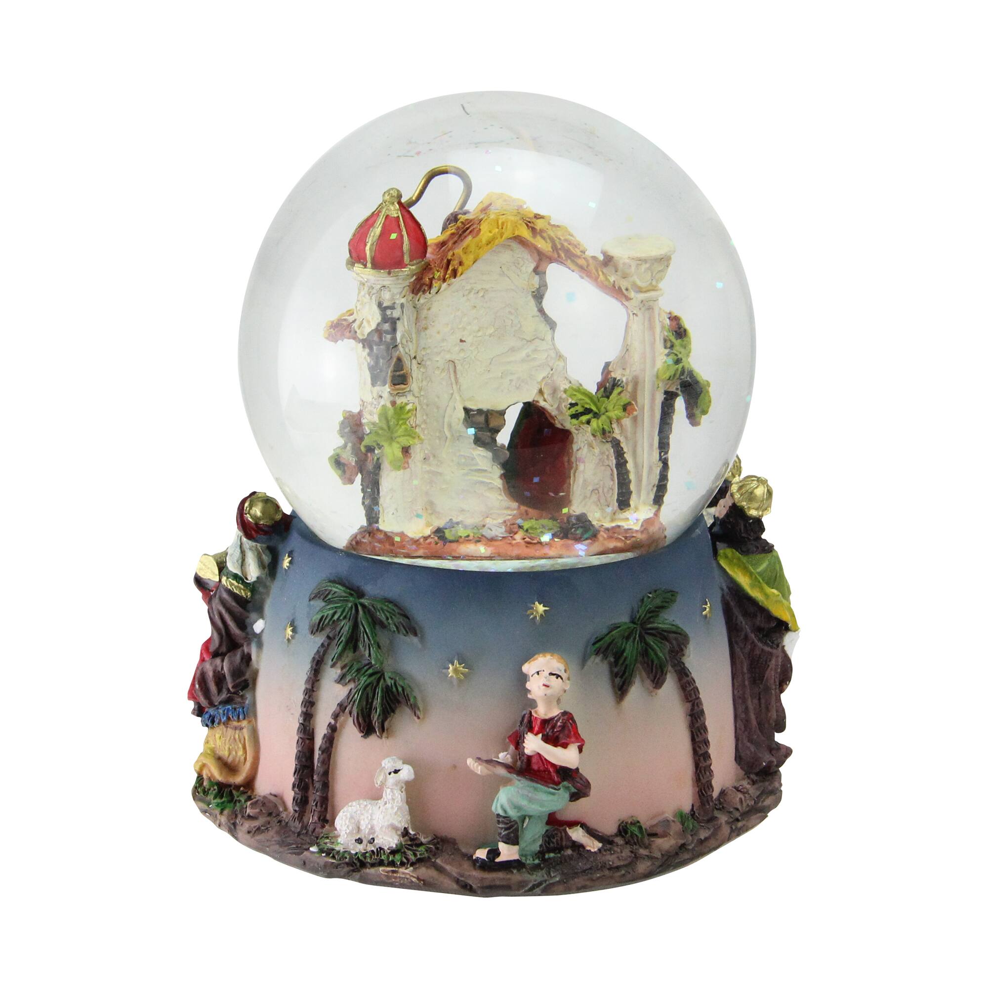 6&#x22; Nativity Manger Scene Musical Christmas Snow Globe