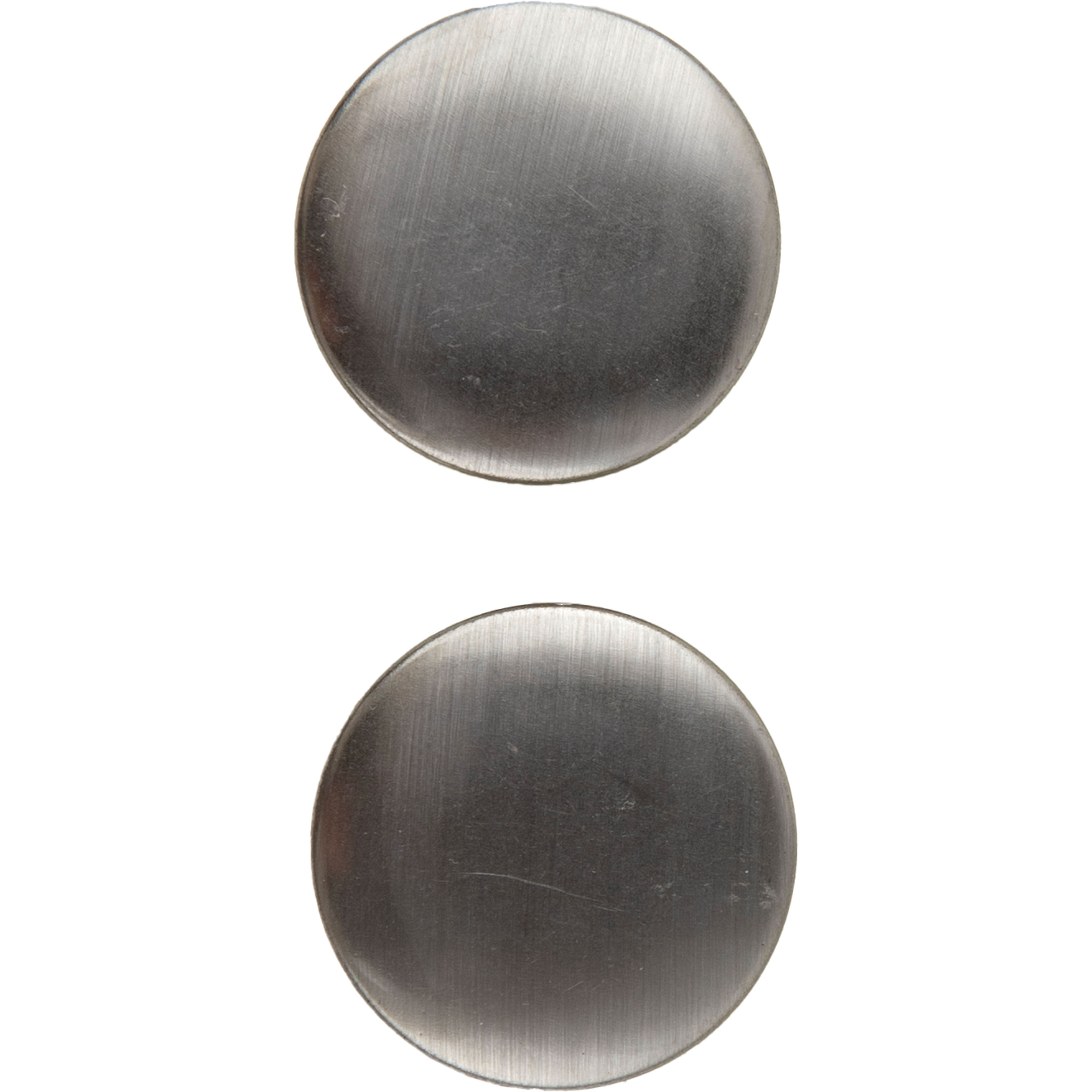 LaMode 7/8&#x22; Brushed Silver Shank Buttons, 2ct.