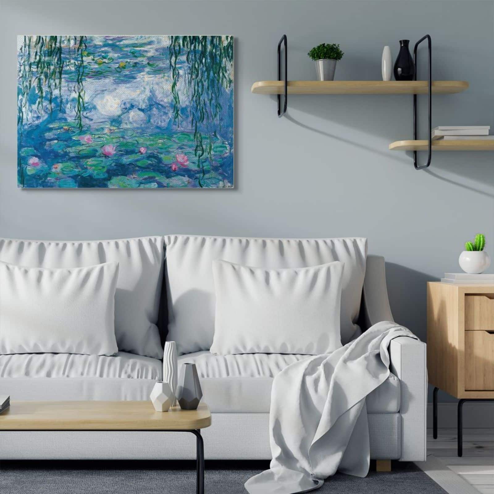 Stupell Industries Classic Water Lilies Painting Monet Pond Detail Canvas Wall Art