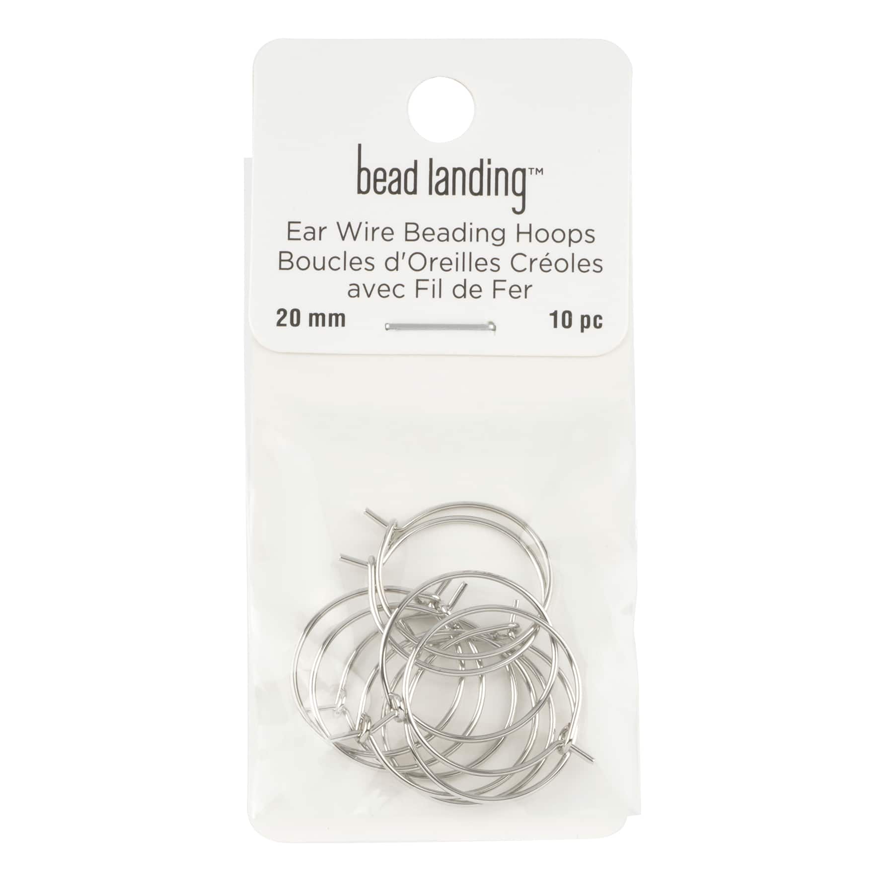 12 Packs: 10 ct. (120 total) 20mm Ear Wire Beading Hoops by Bead Landing™