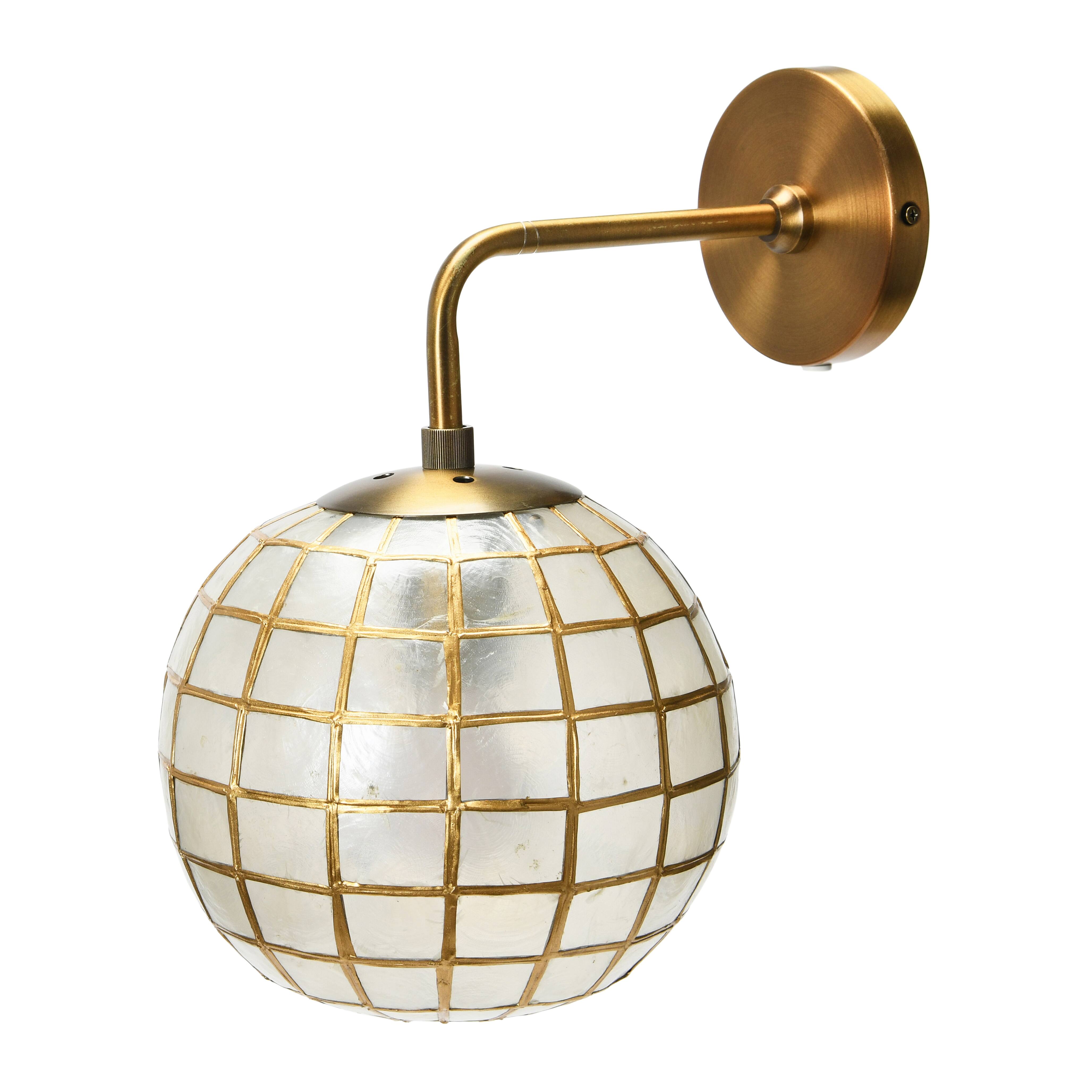 Hello Honey&#xAE; 13&#x22; Metal Princess Capiz Wall Lamp